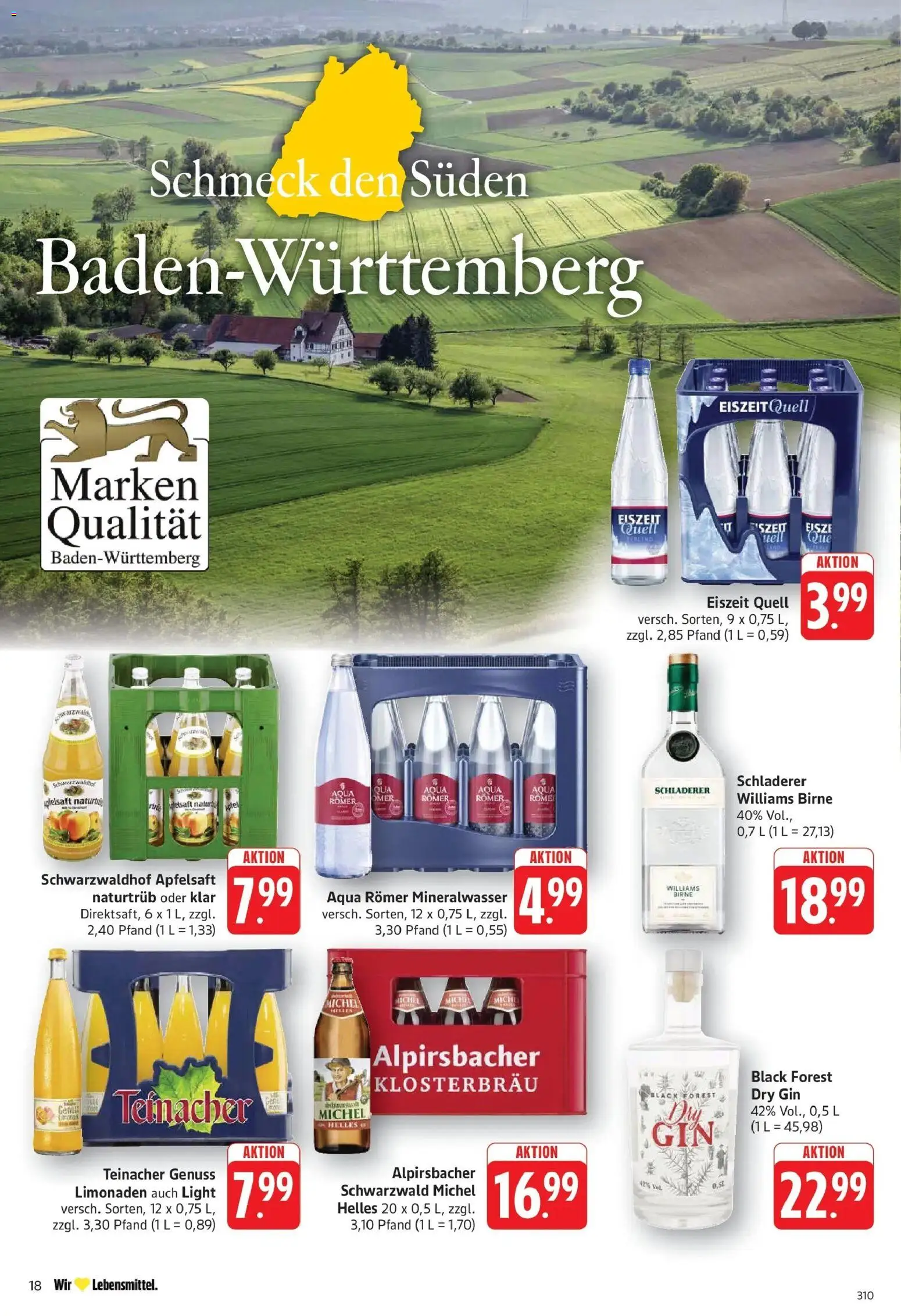Angebote – gültig ab 16.03.2026 | Seite: 18 | Produkte: Äpfel, Apfelsaft, Birne, Gin