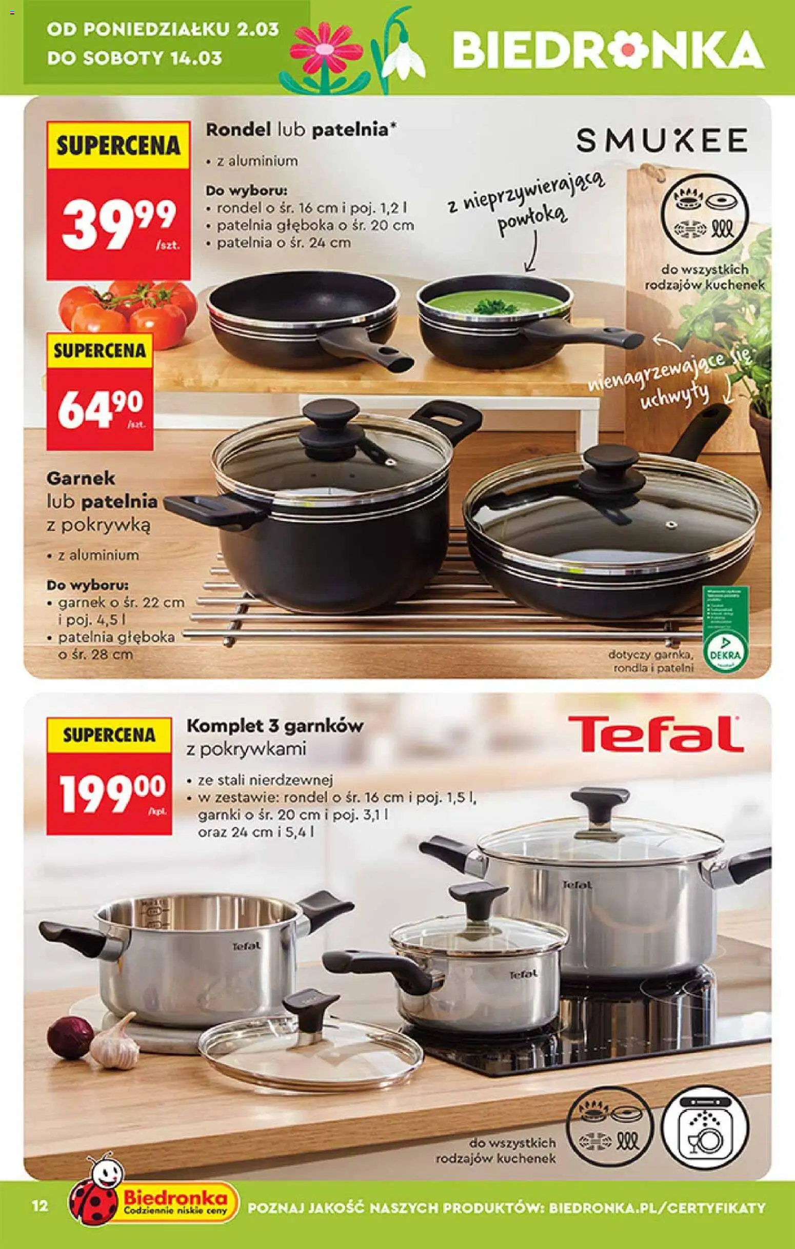 Biedronka Polsko leták - Hity i inspiracje od 28.02.2026 | Strana: 12 | Produkty: Rondel, Tefal