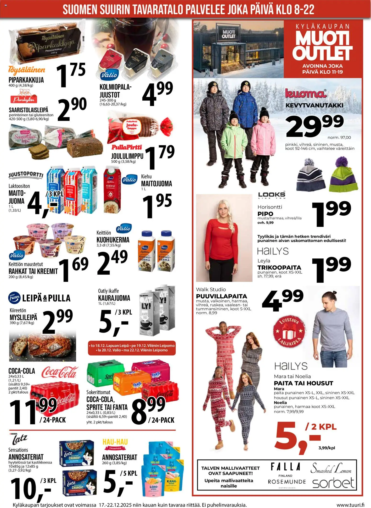 Tuuri tarjoukset – voimassa 17.12.2025 alkaen | Sivu: 13 | Tuotteet: Lohi, Sprite, Maito, Pipo