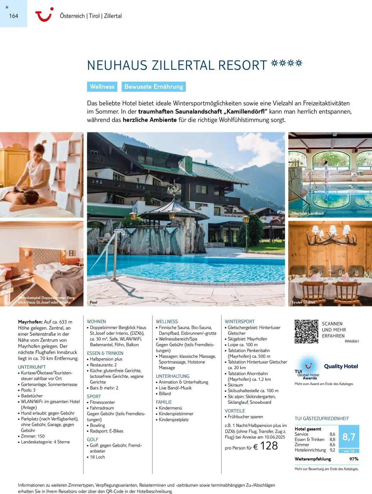 TUI Prospekt 	 – gültig ab 01.11.2024 | Seite: 164 | Produkte: Küche, Ski, Snowboard