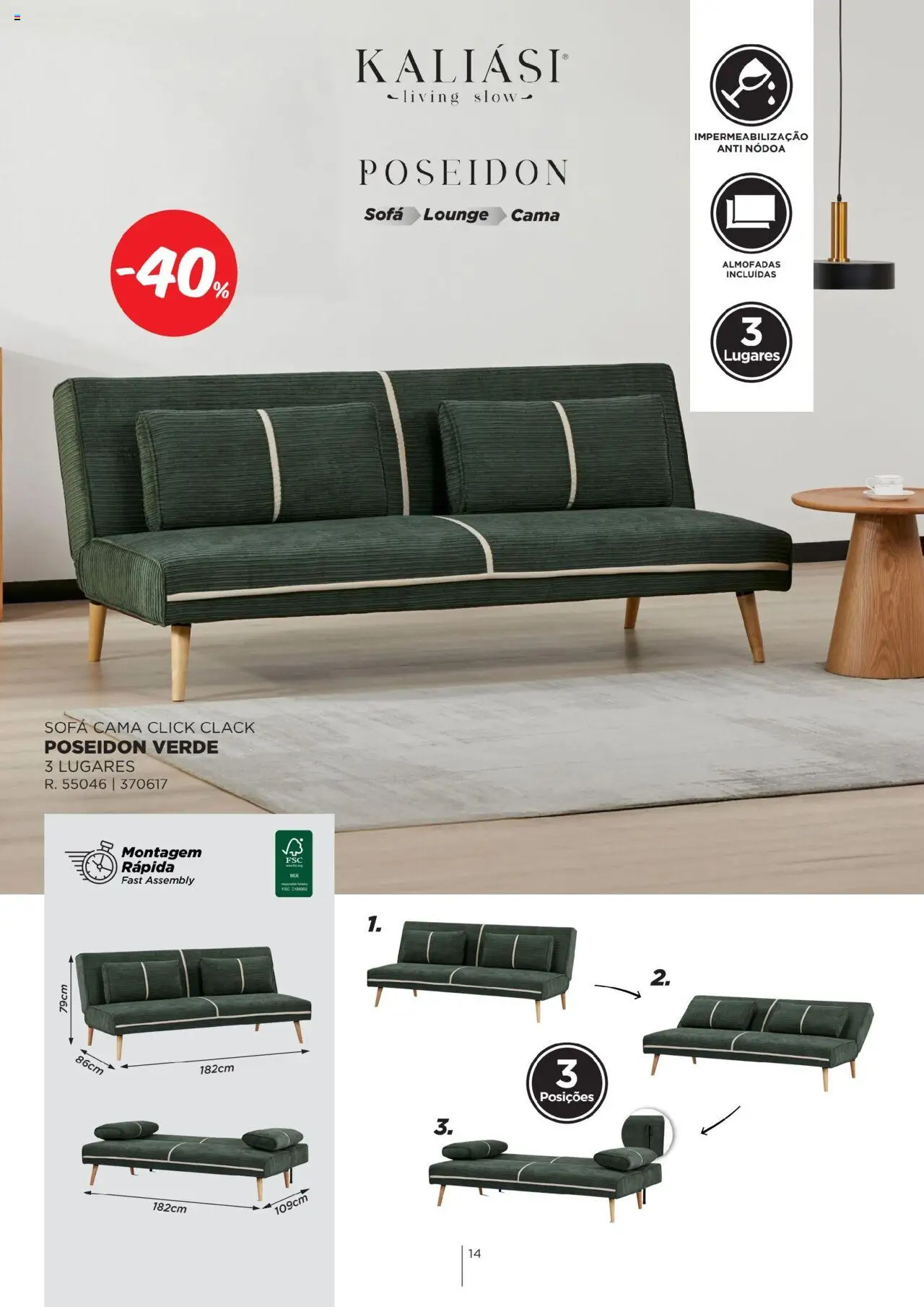 Espaço Casa - Catálogo Kaliási - Sofás Camas │ válido de 21.07.2025 | Página: 14 | Produtos: Cama, Sofá