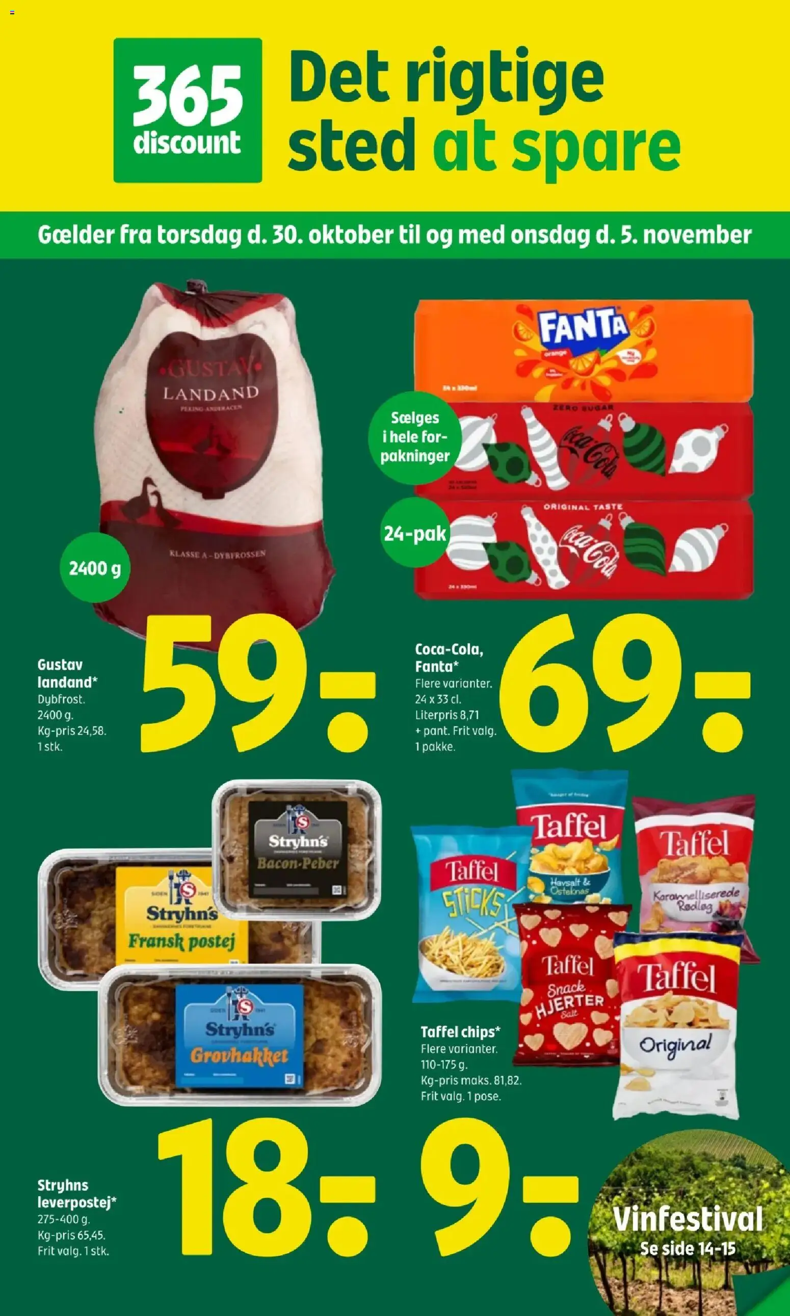 Coop 365 tilbudsavis – gyldig fra 30.10.2025 | Side: 1 | Produkter: Paté, Coca Cola, Fanta, Cola