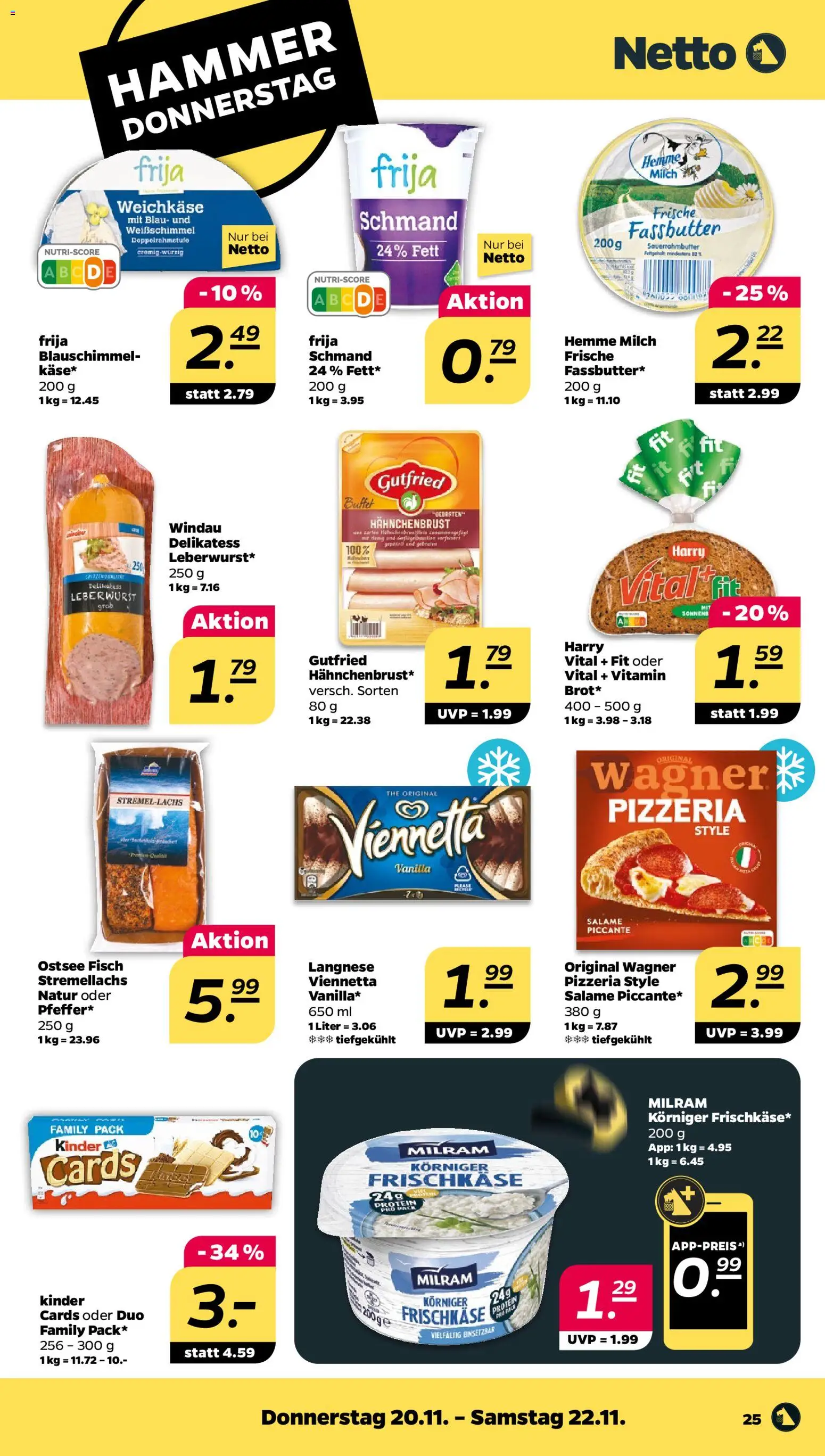 Netto Prospekt 	 – gültig ab 17.11.2025 | Seite: 27 | Produkte: Langnese, Fisch, Frischkase, Hahnchenbrust