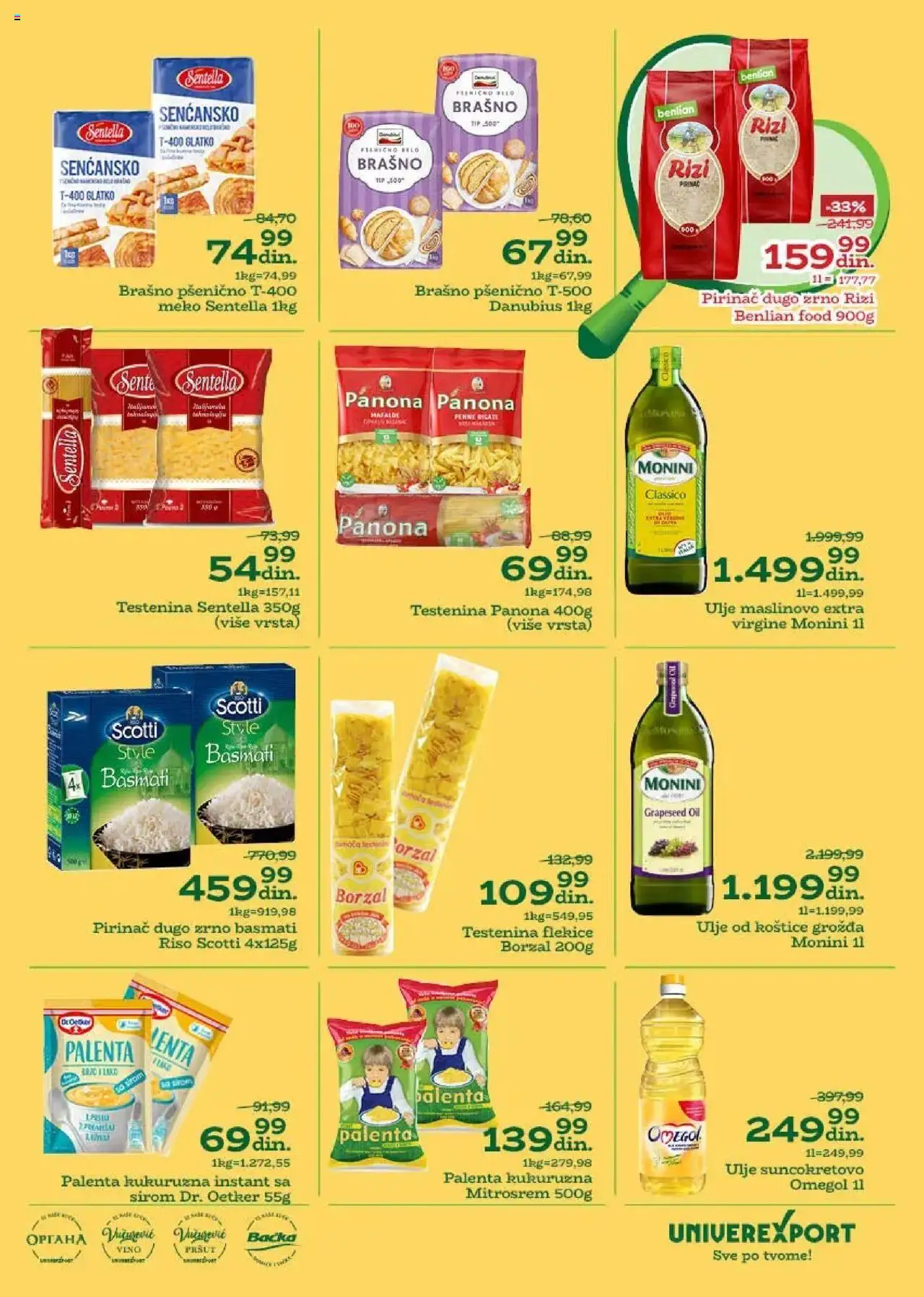 Univerexport katalog - važi od 04.08.2025 | Strana: 13 | Proizvode: Testenina, Pršut, Monini, Dr. Oetker