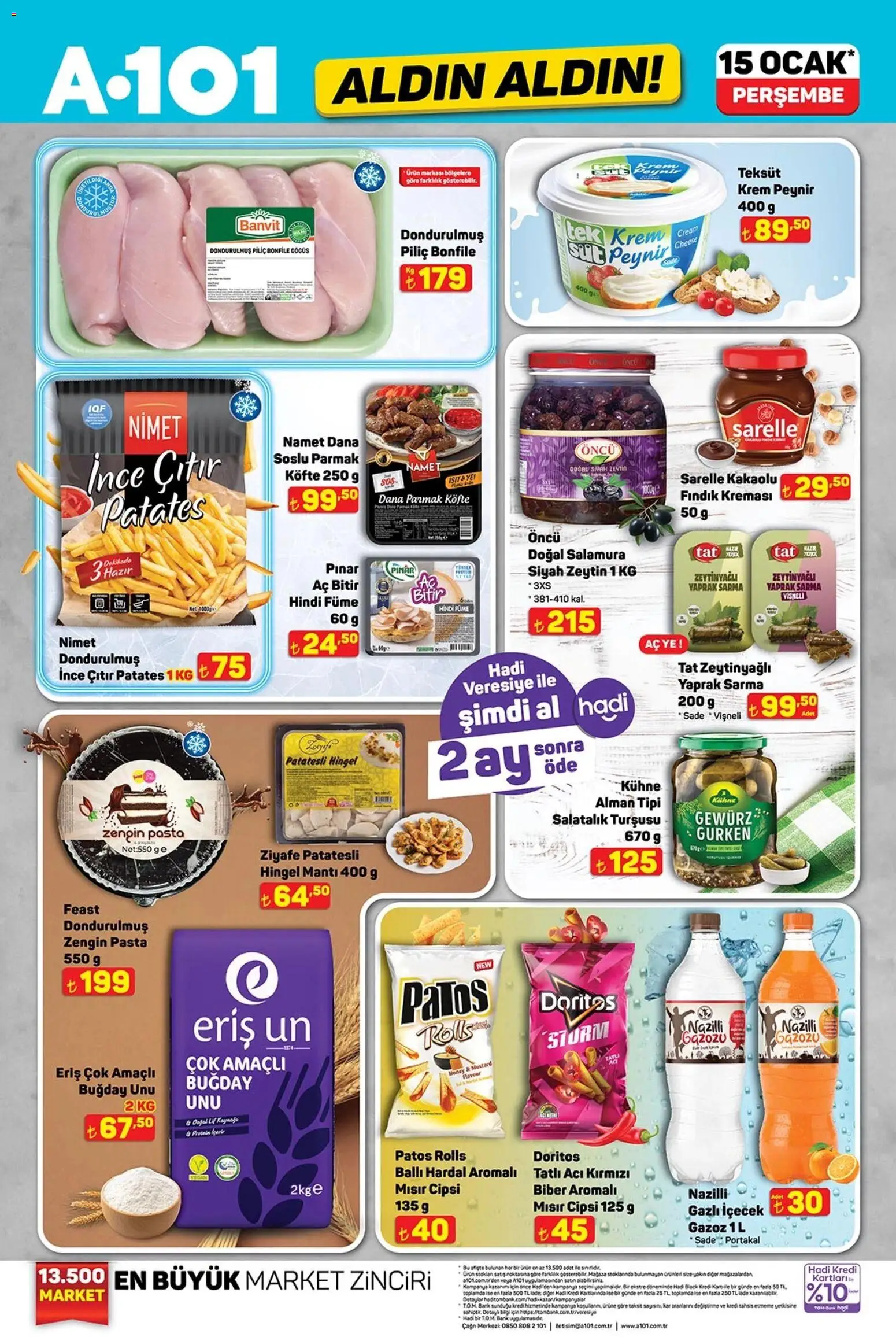 A101 Katalog Aldın Aldın - 15.01.2026 tarihinden itibaren geçerlidir | Sayfa: 1 | Ürünler: Portakal, Piliç, Zeytin, Gazlı içecek