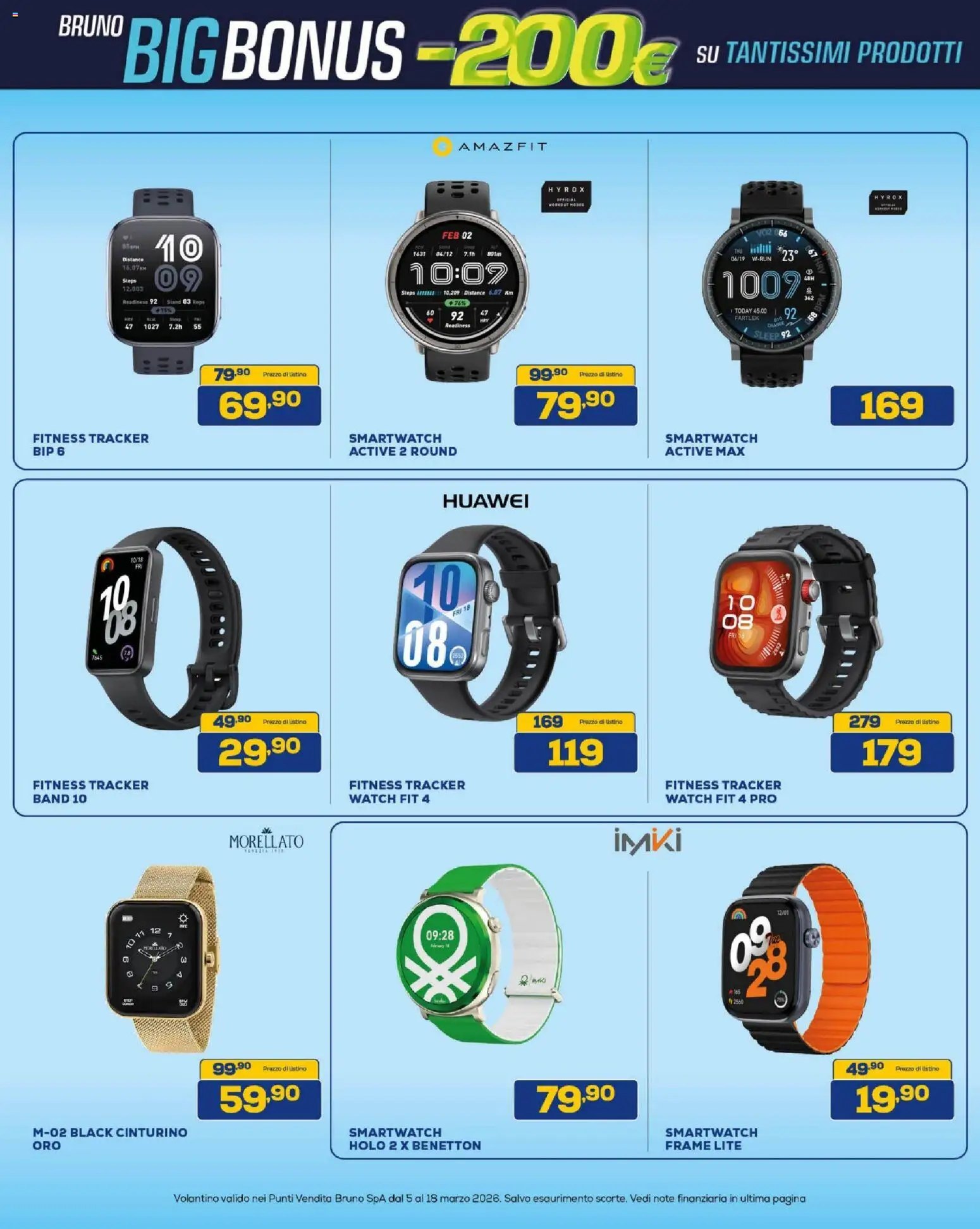 Volantino BRUNO del 05.03.2026 | Pagina: 15 | Prodotti: Huawei, Smartwatch