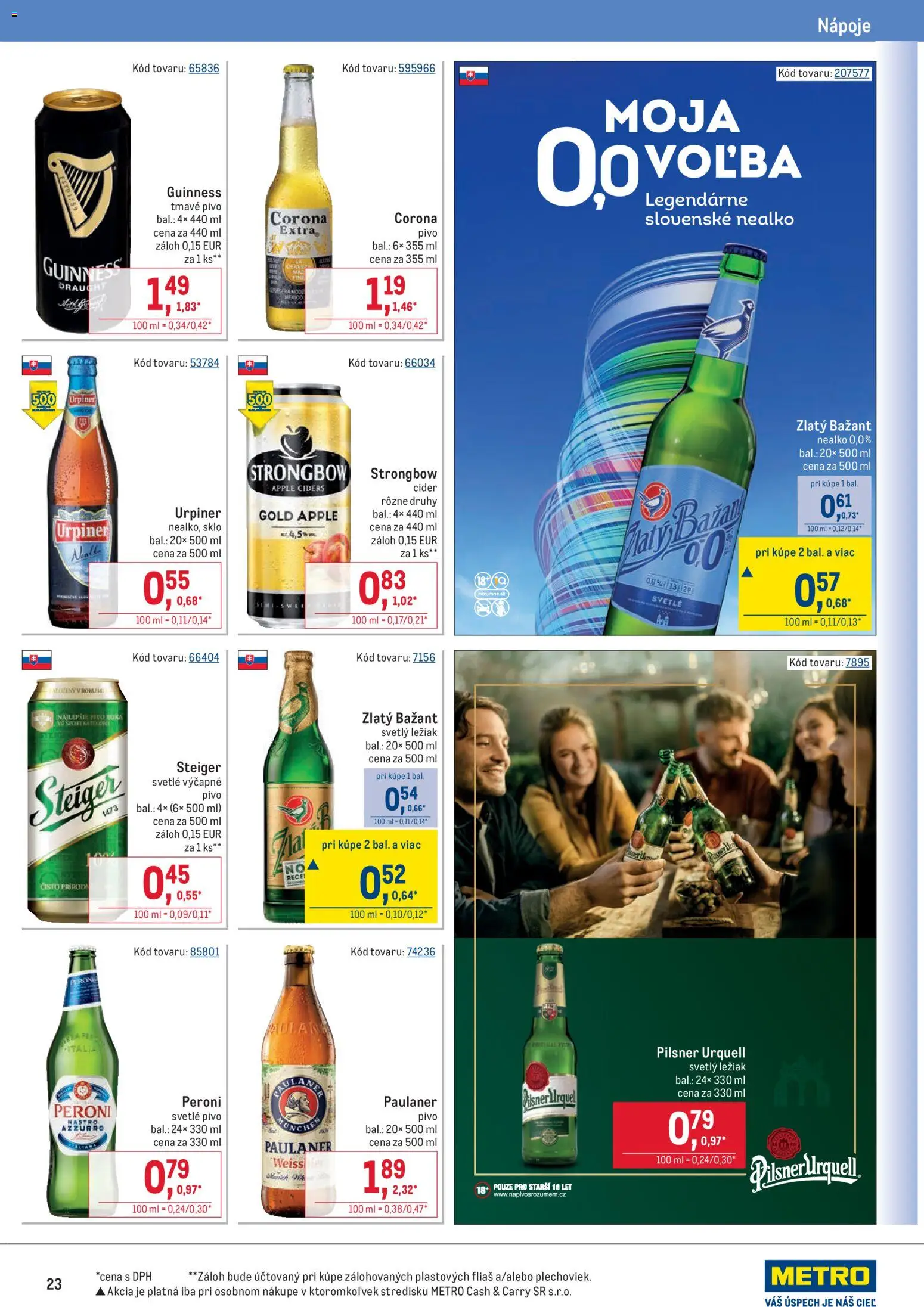 Nové Metro akcie – leták je platný od 25.02.2026 | Strana: 23 | Produkty: Apple, Zlatý Bažant, Steiger, Strongbow