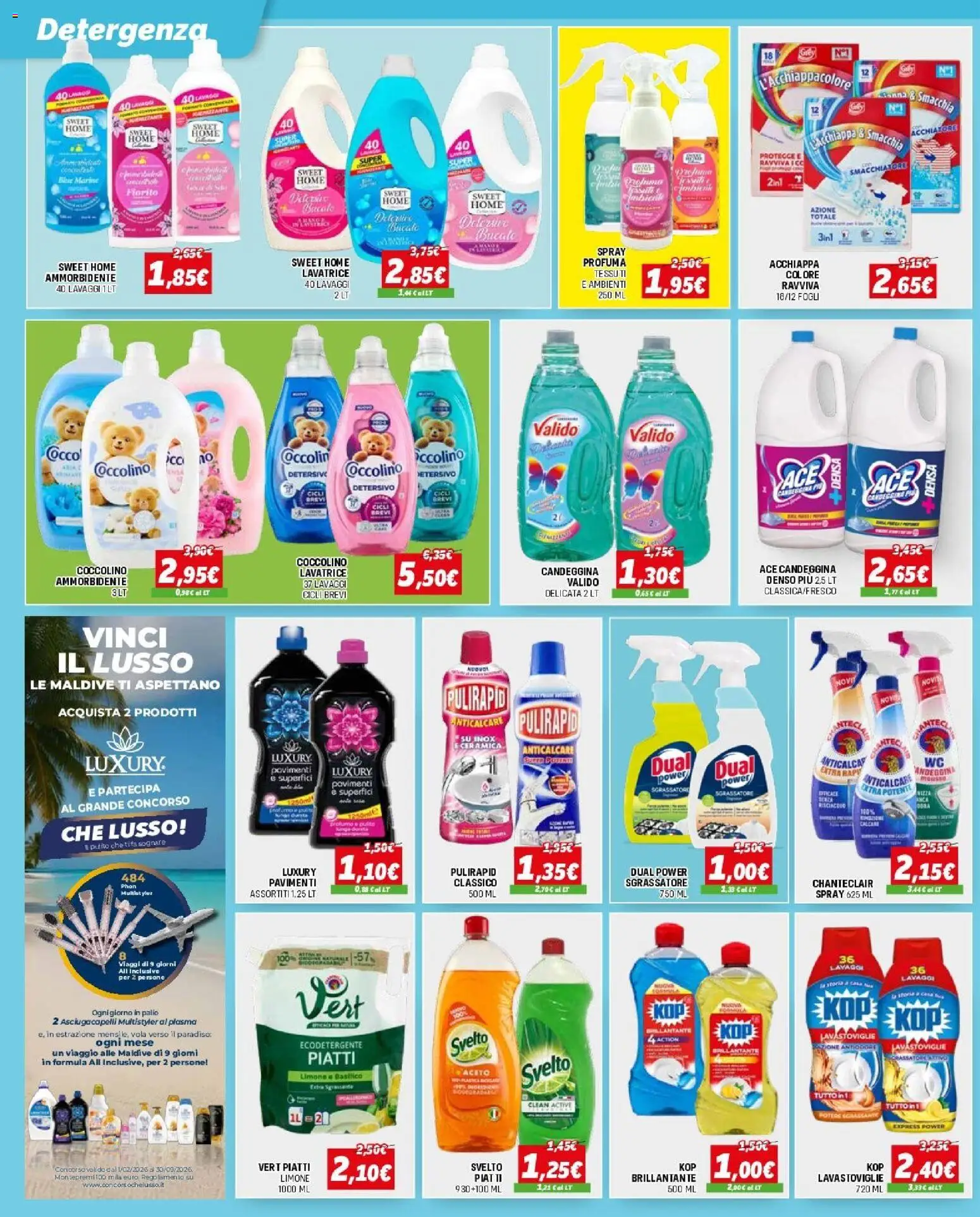Volantino Orizzonte del 12.03.2026 | Pagina: 12 | Prodotti: Ammorbidente, Anticalcare, Sgrassatore, Asciugacapelli