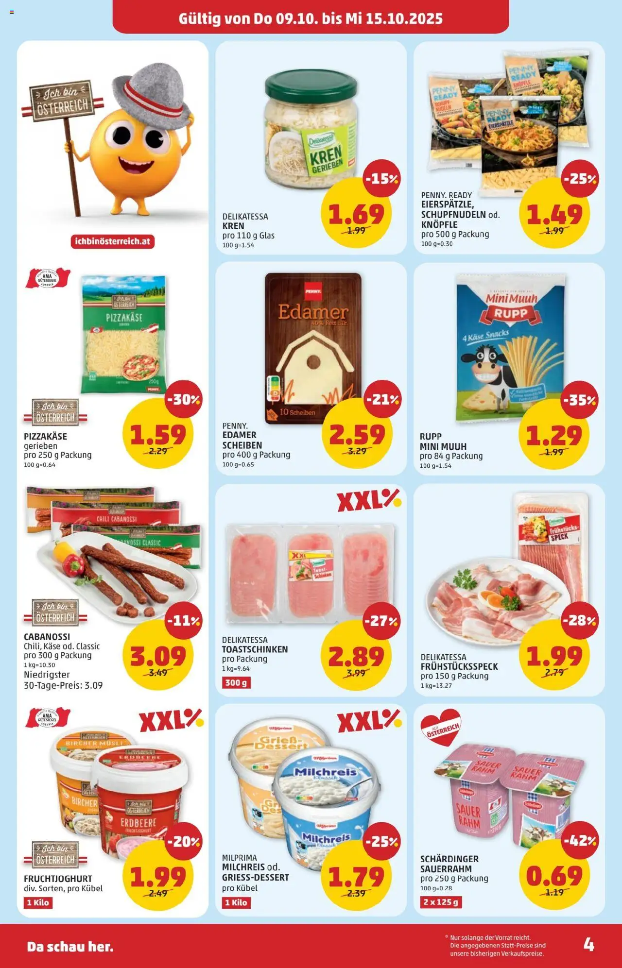 Penny Markt - Eröffnung in 8530 Deutschlandsberg gültig ab 09.10.2025 | Seite: 4 | Produkte: Chili, Käse, Sauerrahm