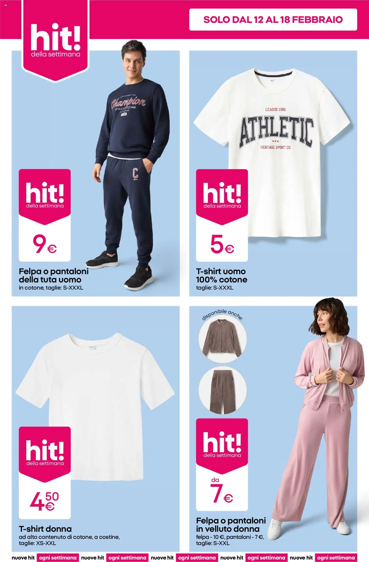 Volantino Pepco del 12.02.2026 | Pagina: 4 | Prodotti: Felpa, Pantaloni