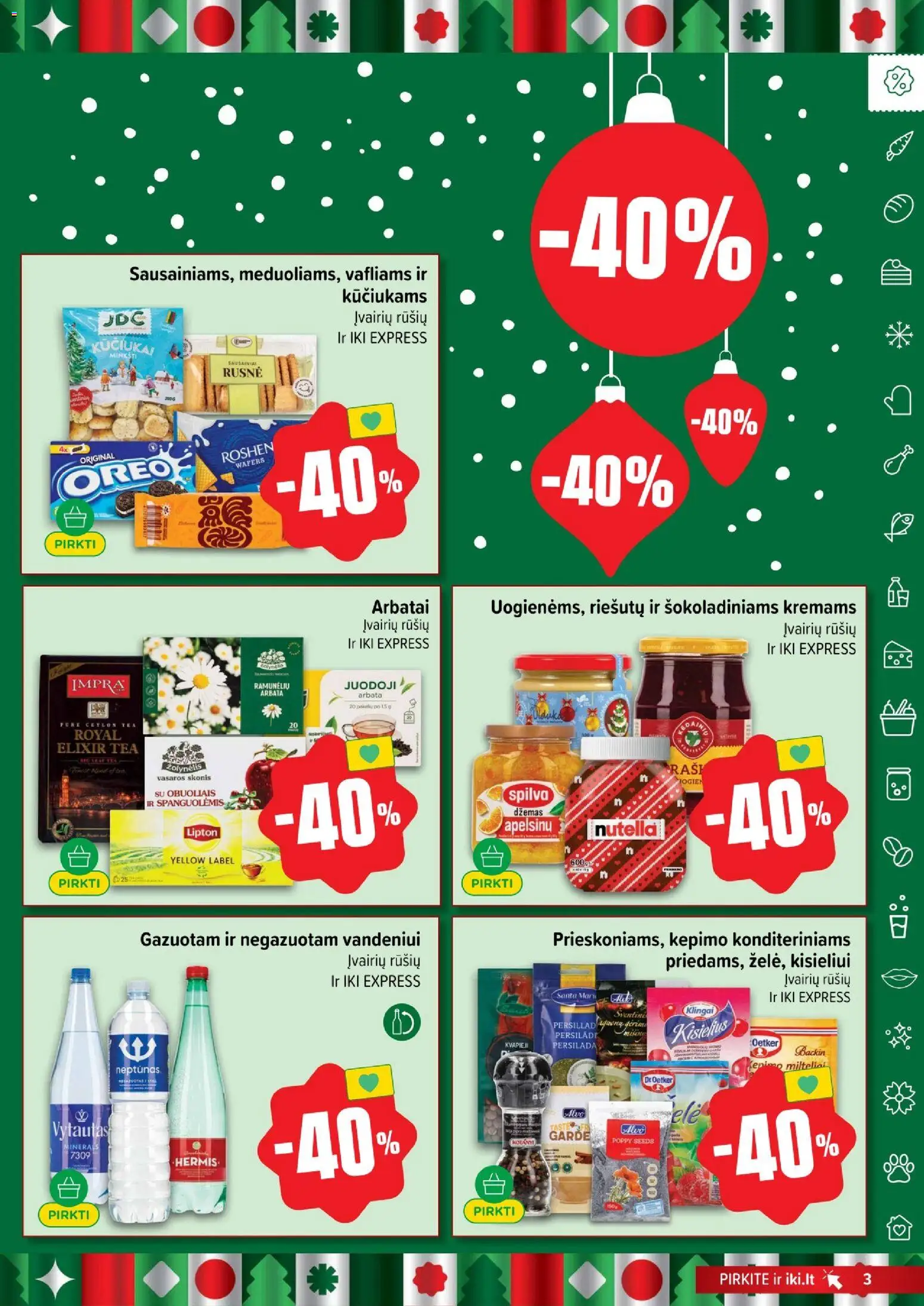 IKI akcijos nuo 08.12.2025 | Puslapis: 3 | Prekių: Sausainiai, Arbata