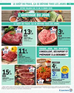 E.Leclerc - Prévisualisation de PORC: ROUELLE DE JAMBON A ROTIR(1), Caissette d'un kilo minimum. valide à partir de 10.03.2026 | Page: 15