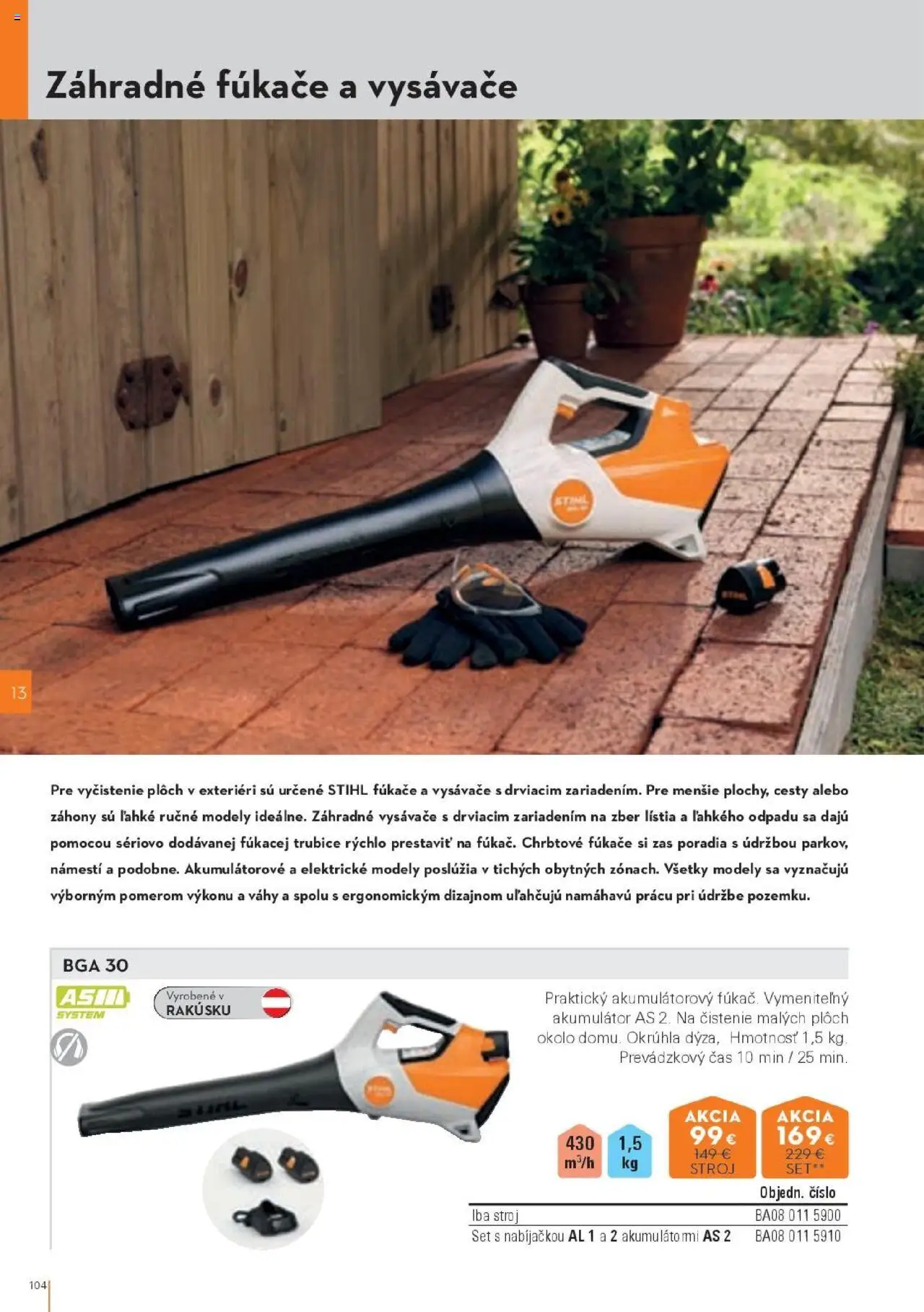 Nové STIHL akcie – leták je platný od 29.09.2025 | Strana: 104 | Produkty: Vysávače, Akumulátor