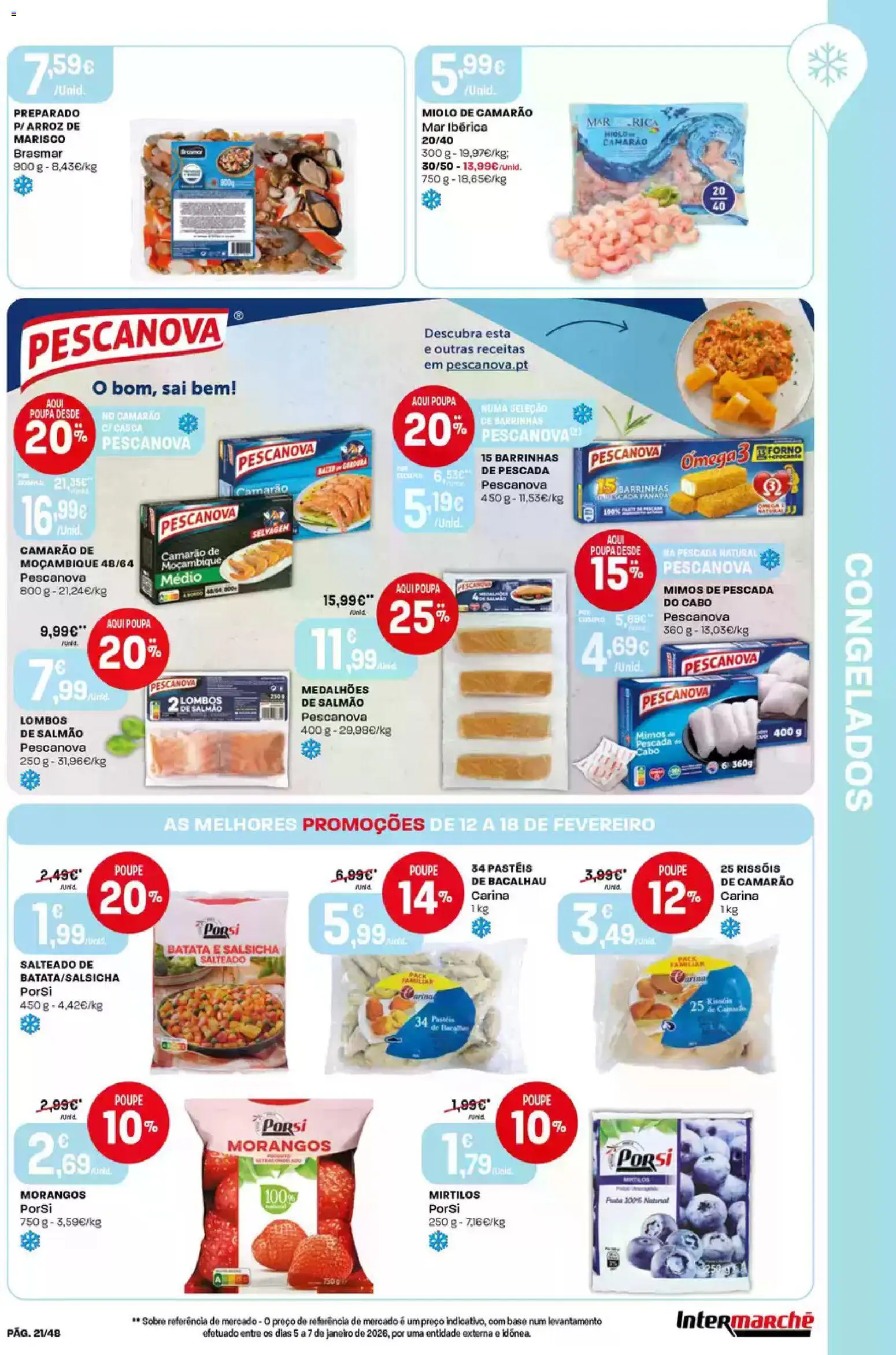 Intermarché folheto │ válido de 12.02.2026 | Página: 21 | Produtos: Bacalhau, Pescada, Pescada do cabo, Arroz