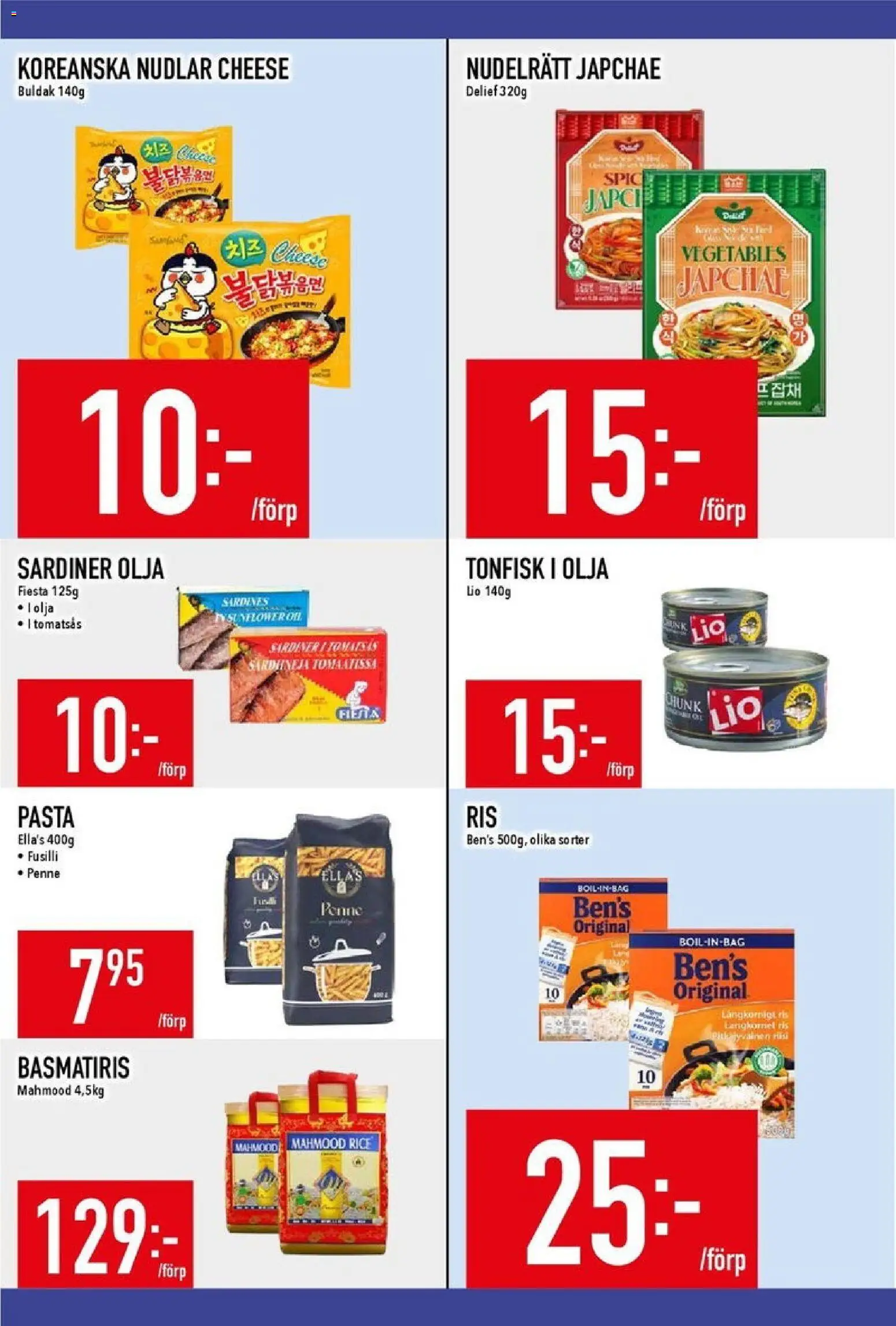 Matdax reklamblad aktuell från 15.12.2025 | Sida: 20 | Produkter: Olja, Pasta, Tonfisk, Tomatsås