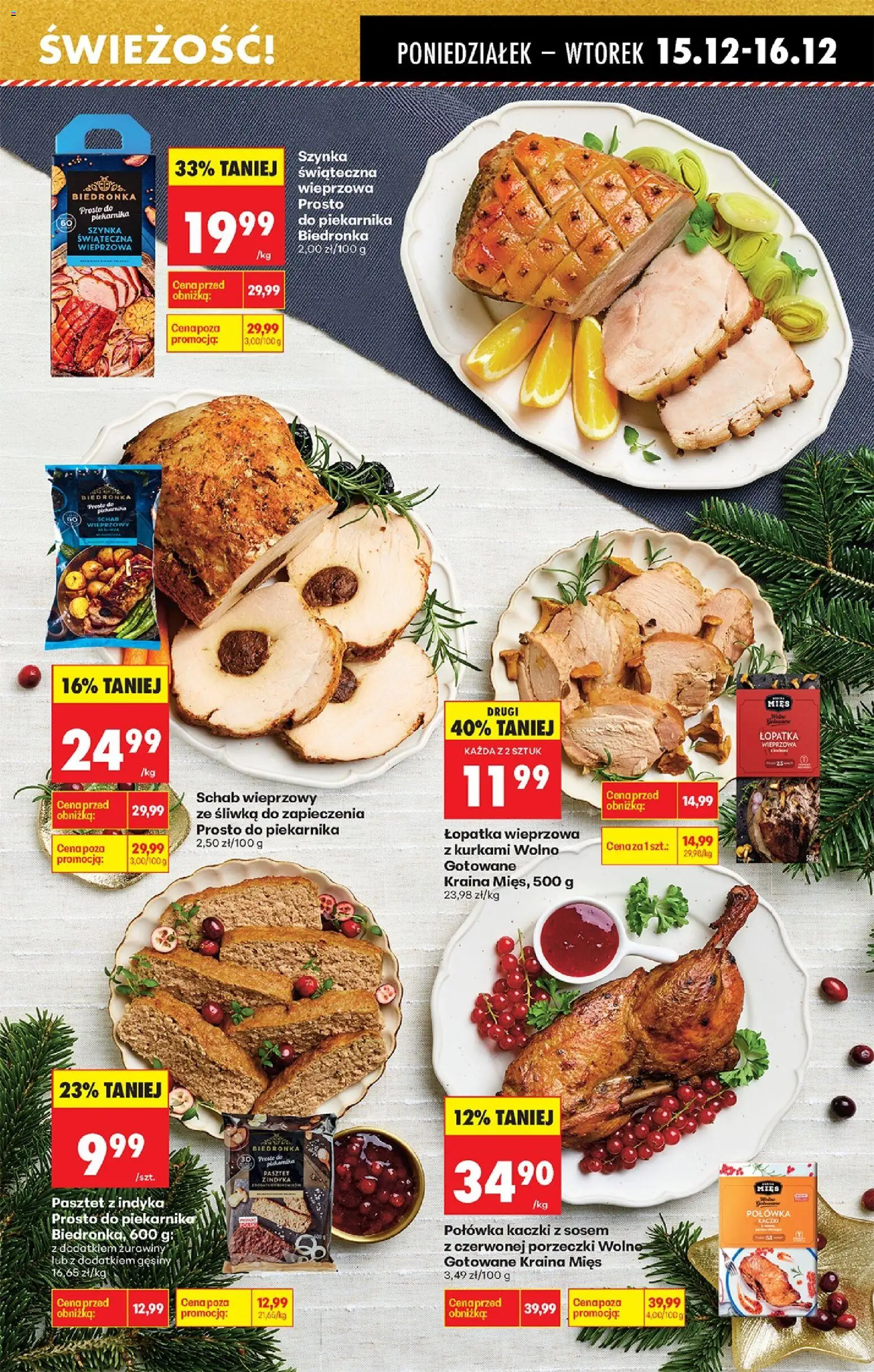 Biedronka gazetka od 15.12.2025 | Strona: 35 | Produkty: Kraina mięs, Schab wieprzowy, Piekarnik, Szynka