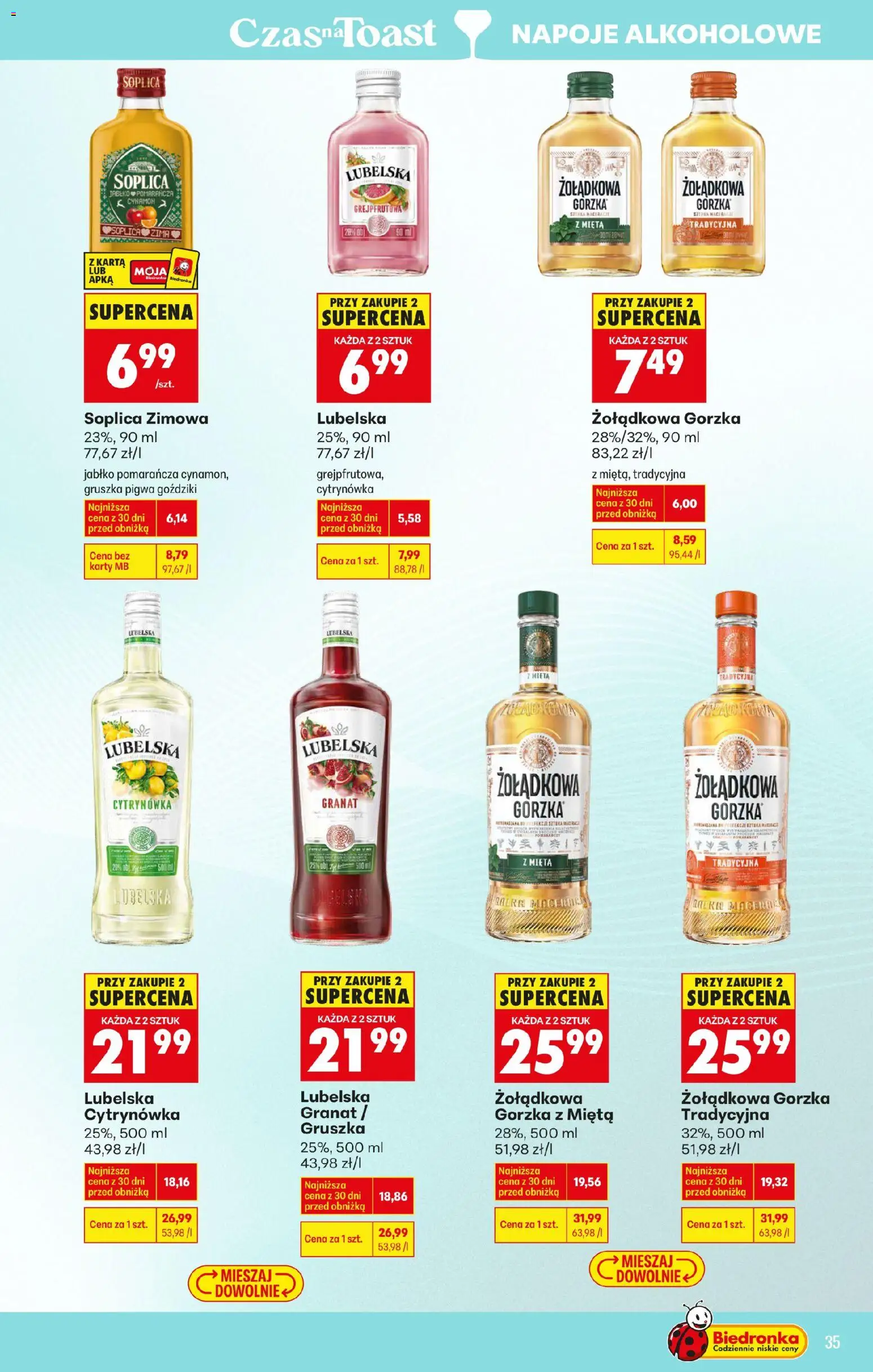 Biedronka gazetka - Czas na toast od 12.01.2026 | Strona: 37 | Produkty: Karta, Gruszka, Goździki, Mięta