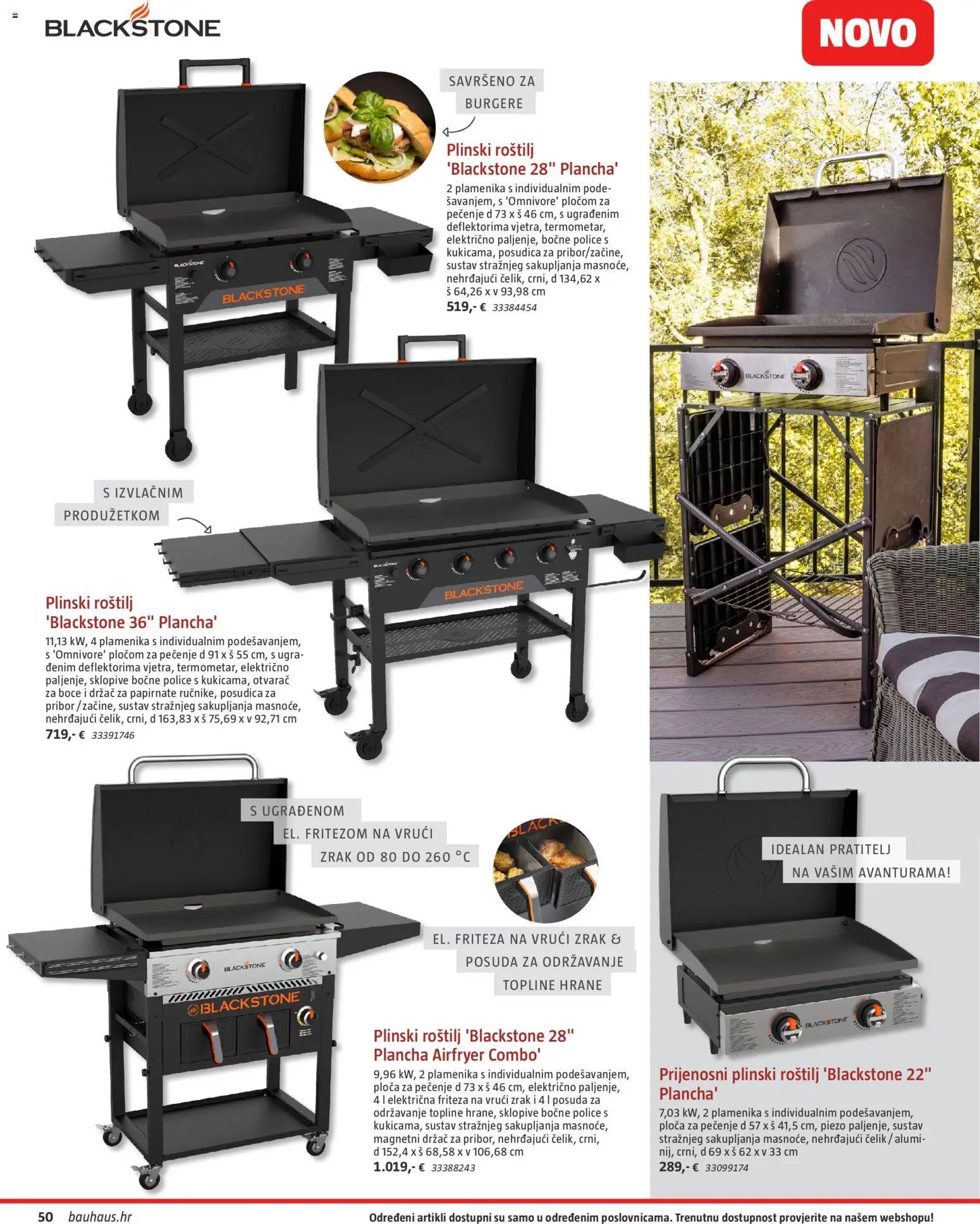 Bauhaus katalog | vrijedi od 23.03.2026 | Stranica: 50 | Proizvodi: Roštilj, Friteza, Otvarač za boce, Friteza na vrući zrak