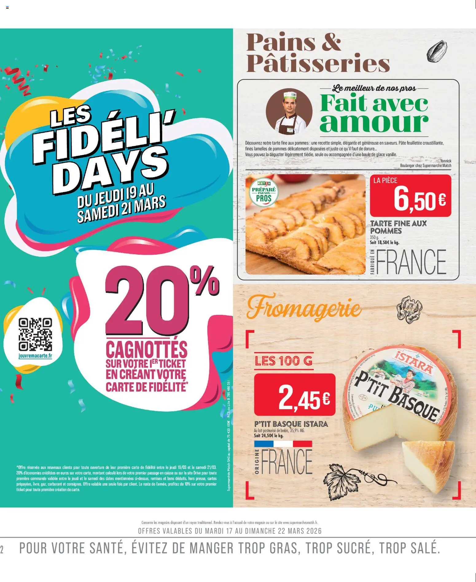 {H1} | Page: 4 | Produits: Pâte feuilletée, Lait, Pommes