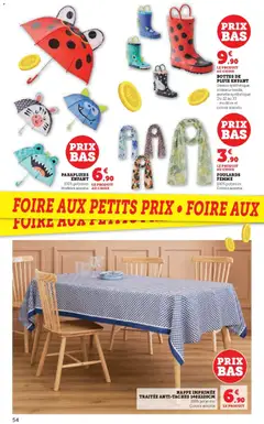 Hyper U - Prévisualisation de Hyper U catalogue valide à partir de 27.01.2026 | Page: 54 | Produits: Nappe, Bottes de pluie, Bottes, Parapluie