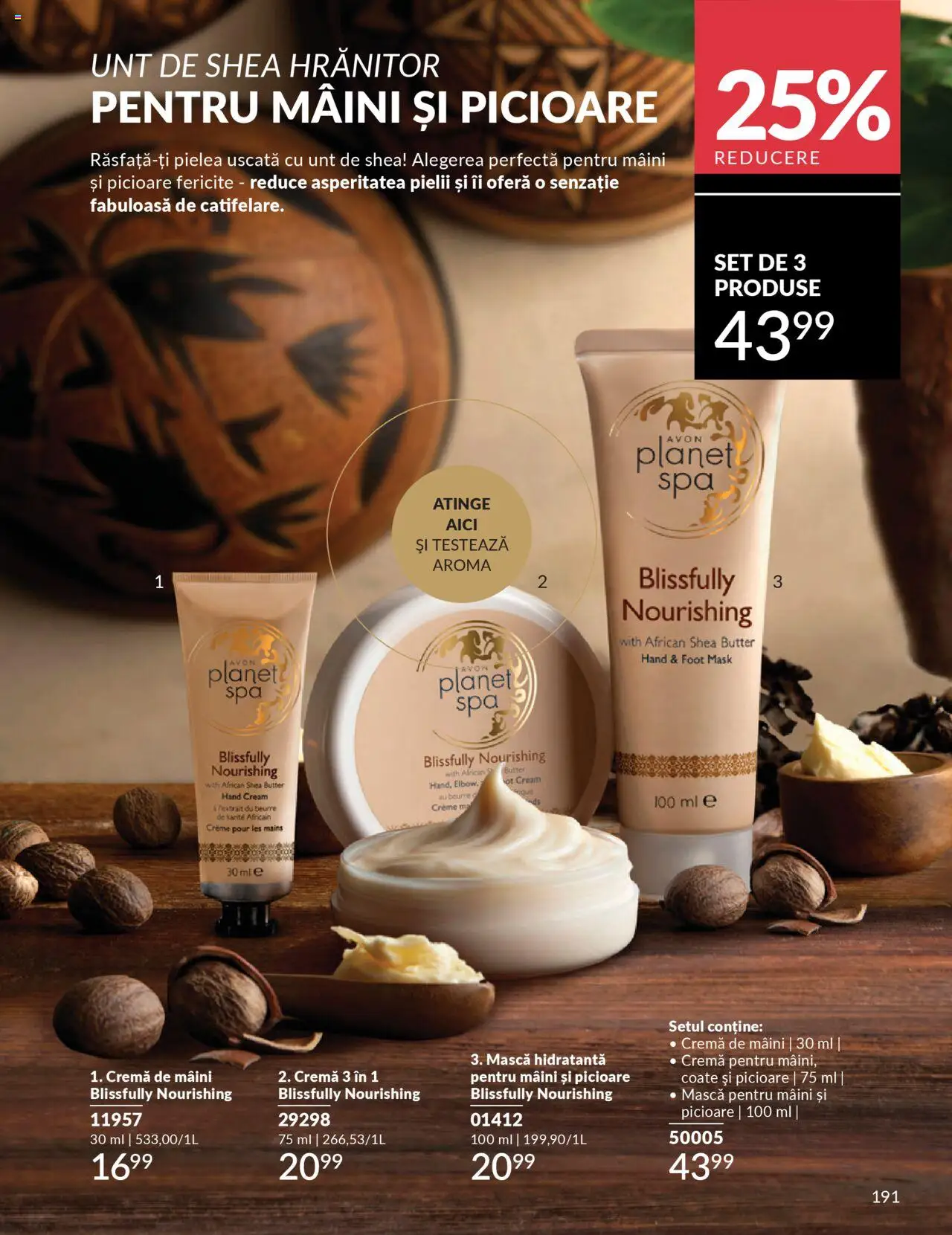 Noul catalog Avon – valabil de la 01.10.2025 | Pagină: 193 | Produse: Unt, Cremă, Cremă de mâini