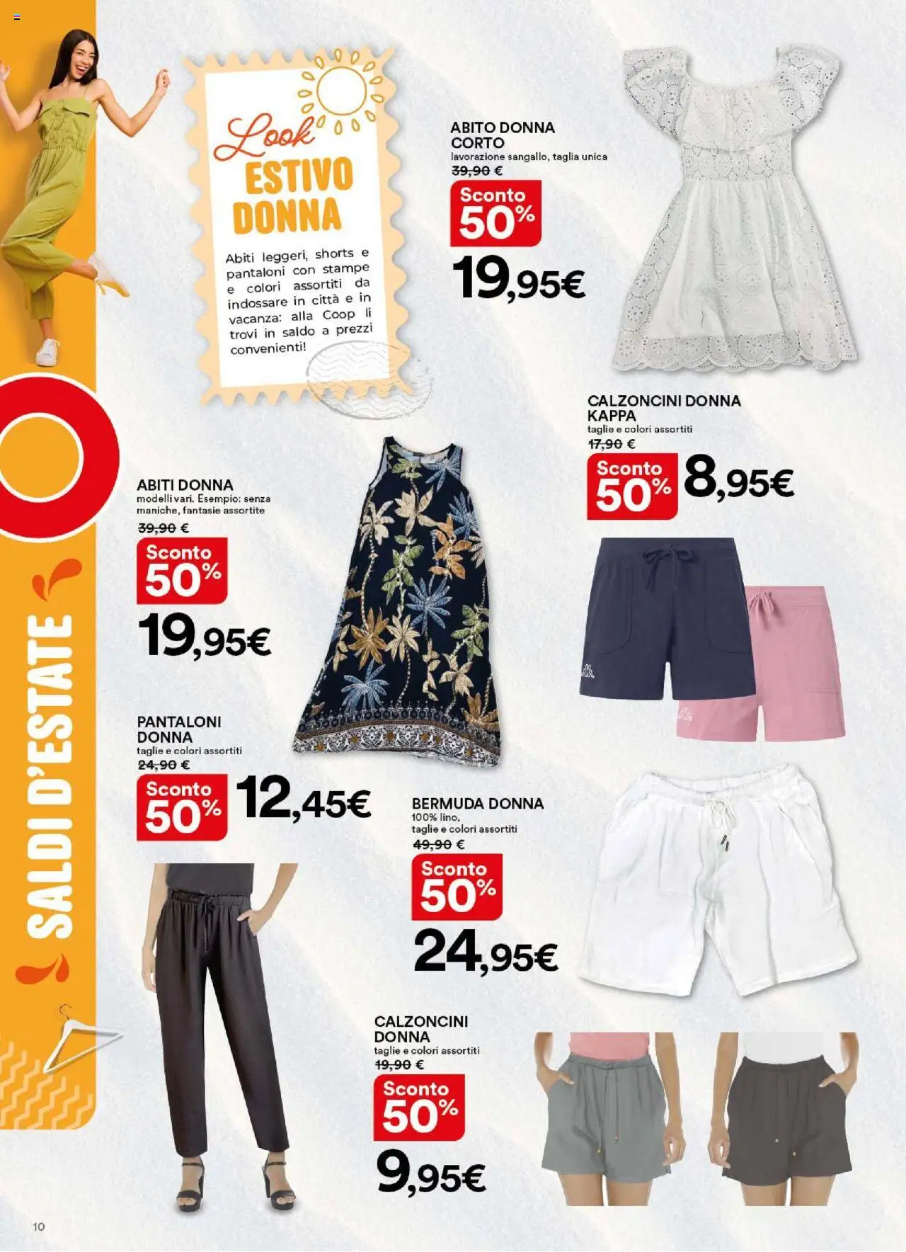 Volantino Ipercoop del 05.07.2025 | Pagina: 10 | Prodotti: Abiti, Pantaloni, Bermuda, Abito