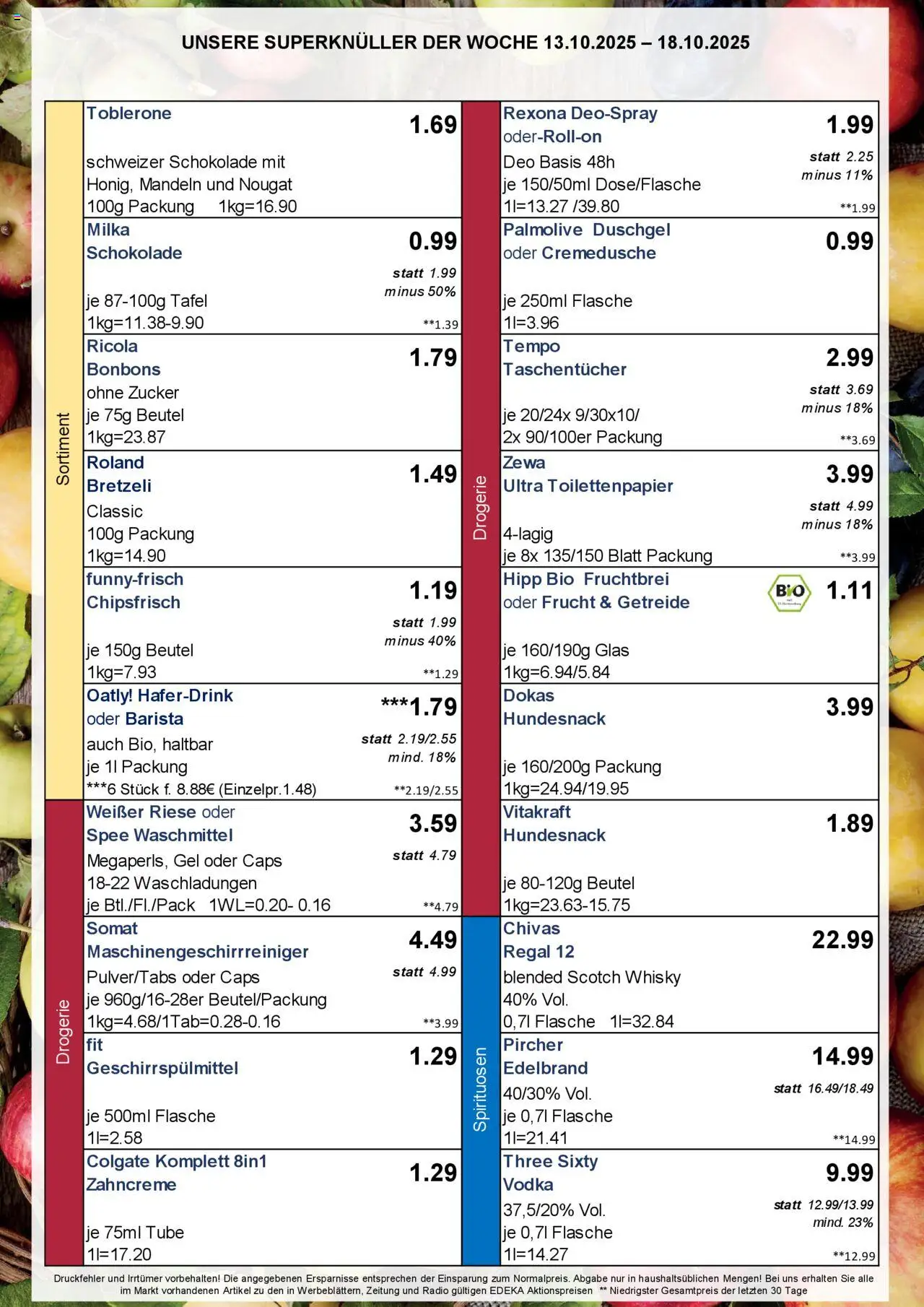 Simmel - Bayern – gültig ab 13.10.2025 | Seite: 3 | Produkte: Whisky, Waschmittel, Zucker, Tempo