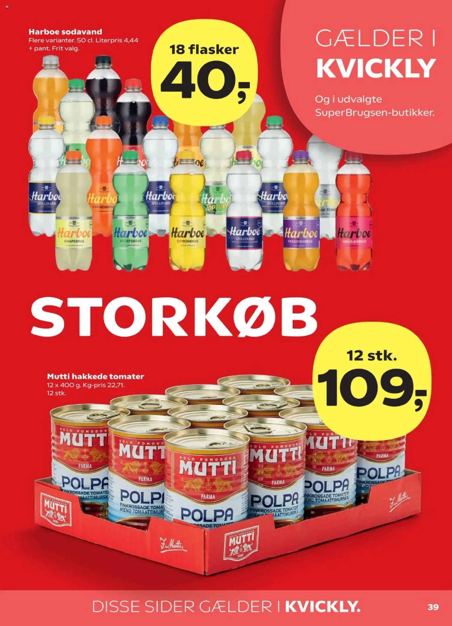 Kvickly tilbudsavis – gyldig fra 06.02.2026 | Side: 41 | Produkter: Tomater, Hakkede tomater, Sodavand