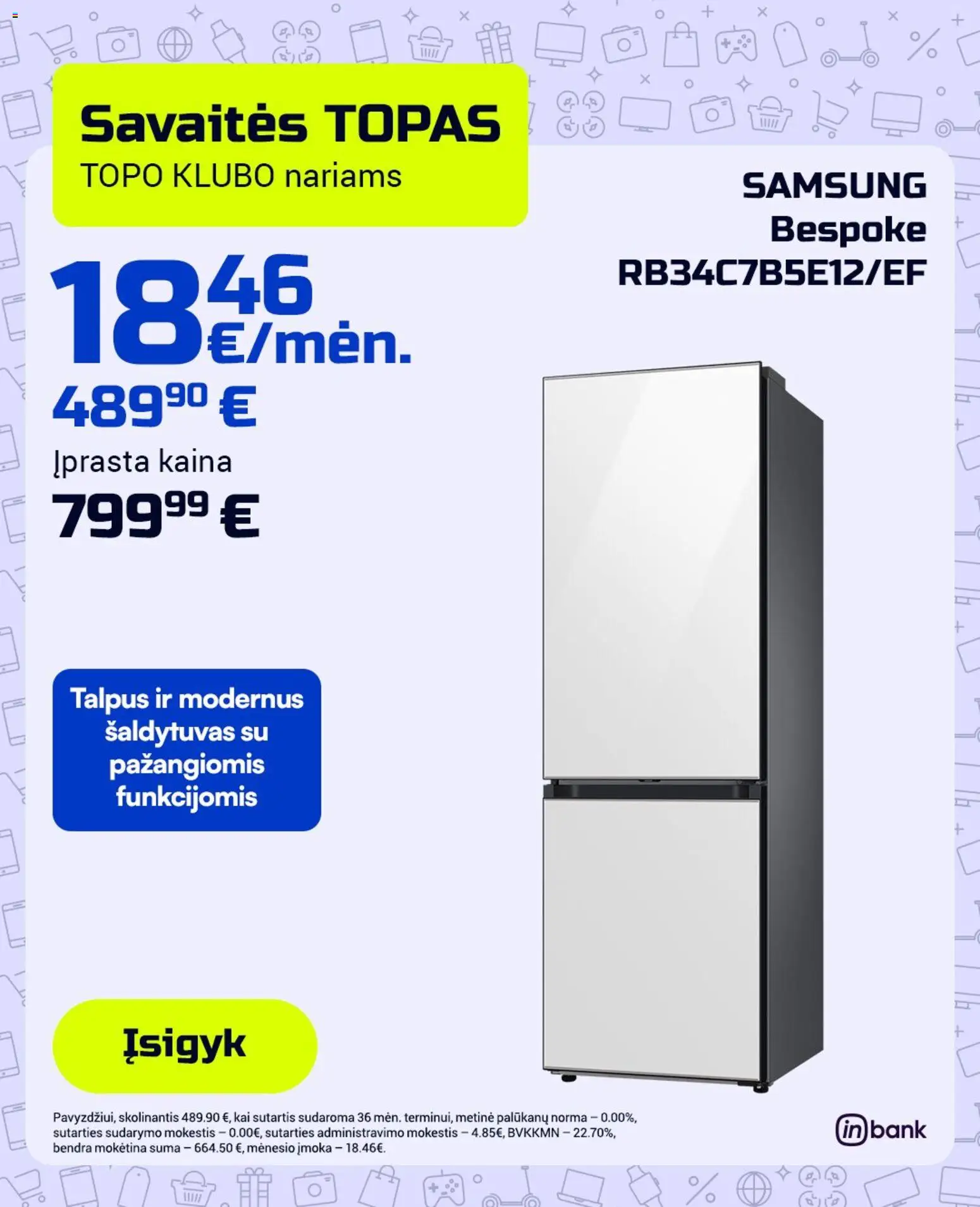 TOPOcentras akcijos nuo 28.04.2026 | Puslapis: 2 | Prekių: Šaldytuvas