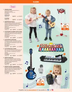 MIKROFON NA STALKU, Podesivi stalak za mikrofon s dva mikrofona, unaprijed instaliranim demo pjesmama i svjetlosnim efektima. Povezuje se s mobilnim telefonima/MP3 playerima (oboje nije uključeno). Dimenzije cca 86 x 36 x 32 cm. Od 3 godine. - Pregled kataloga iz trgovine Müller, vrijedi od 01.12.2025 | Stranica: 9