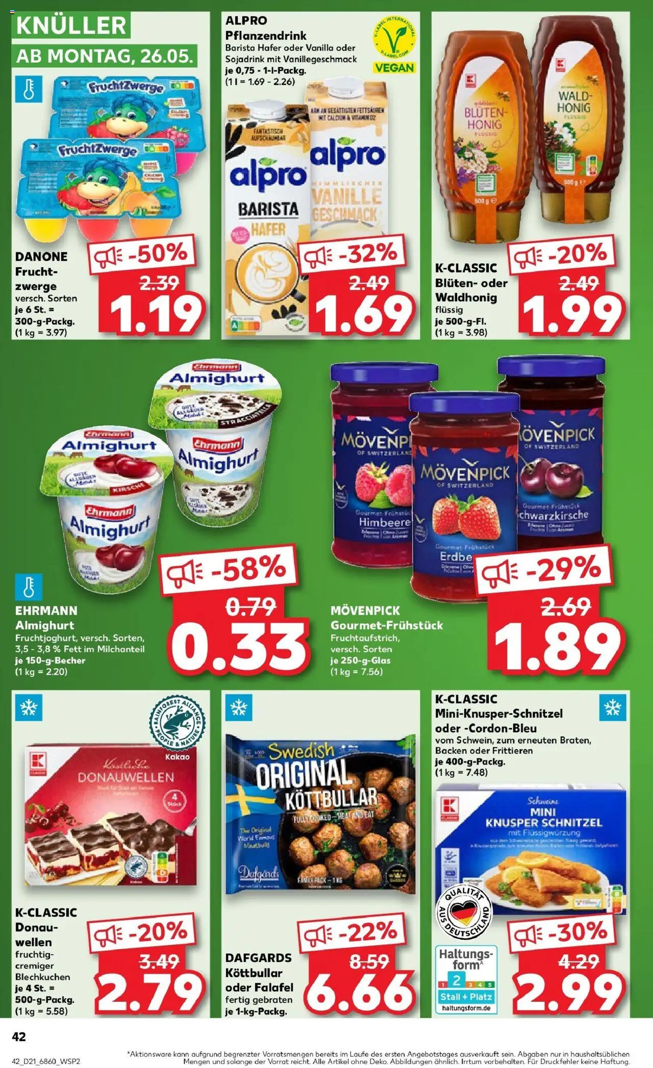Kaufland prospekt Bad Kreuznach	 - gültig ab dem 22.05.2025 | Seite: 42 | Produkte: Ehrmann almighurt, Fruchtzwerge, Alpro, Himbeere