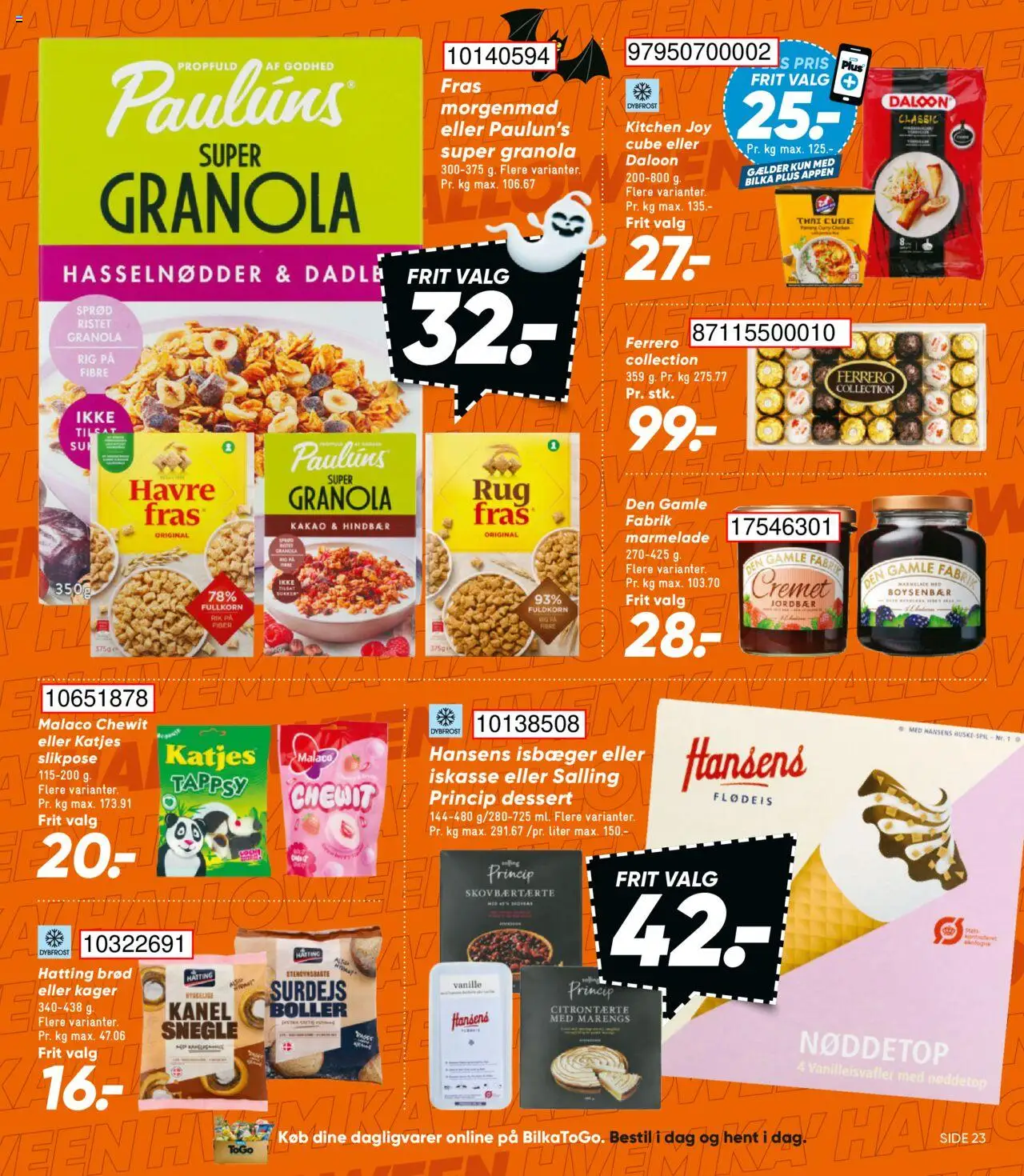 Bilka tilbudsavis – gyldig fra 17.10.2025 | Side: 35 | Produkter: Flødeis, Kakao, Hindbær, Kager