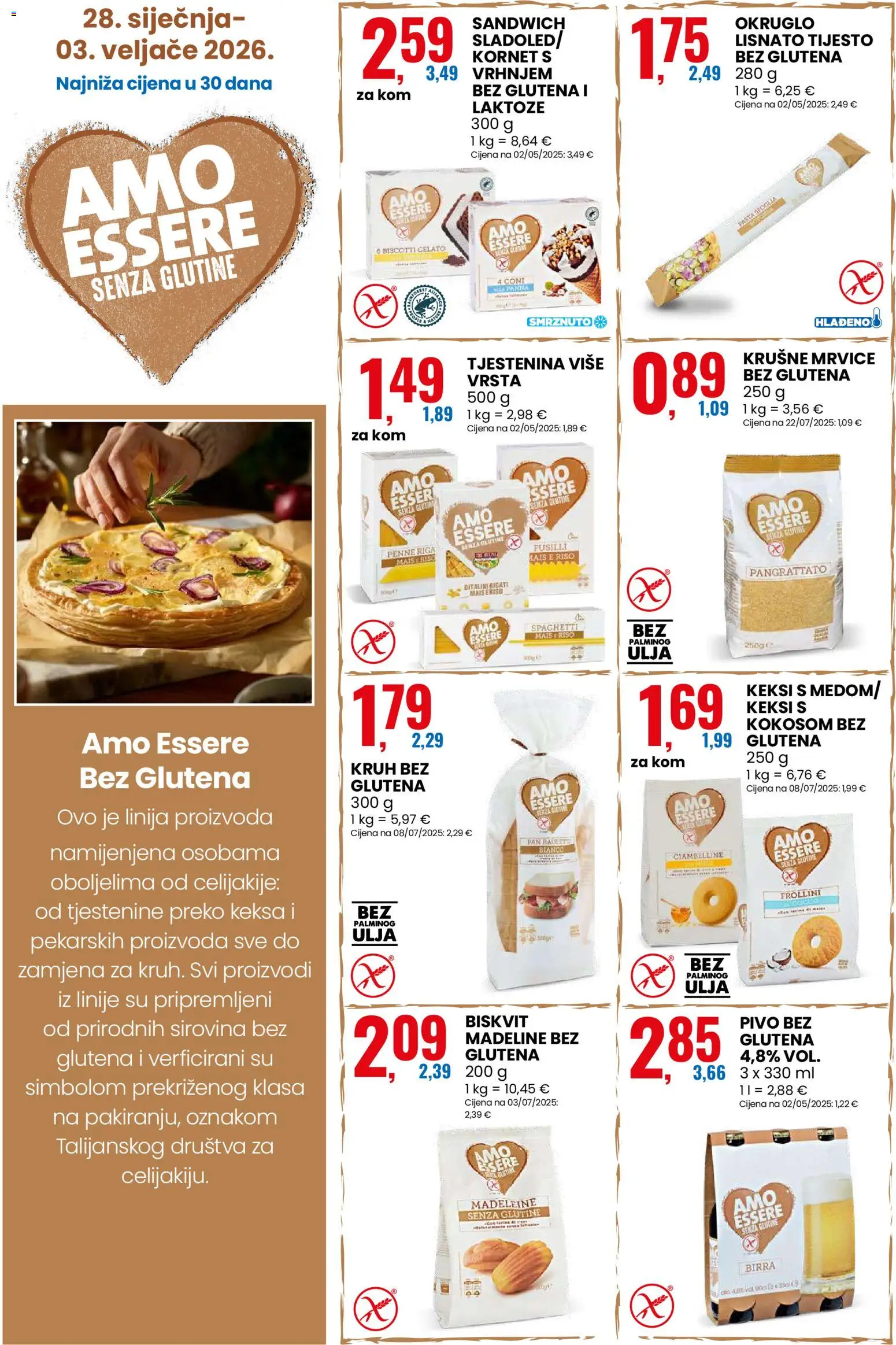 Eurospin katalog | vrijedi od 28.01.2026 | Stranica: 18 | Proizvodi: Pivo, Tjestenina, Lisnato tijesto, Pan