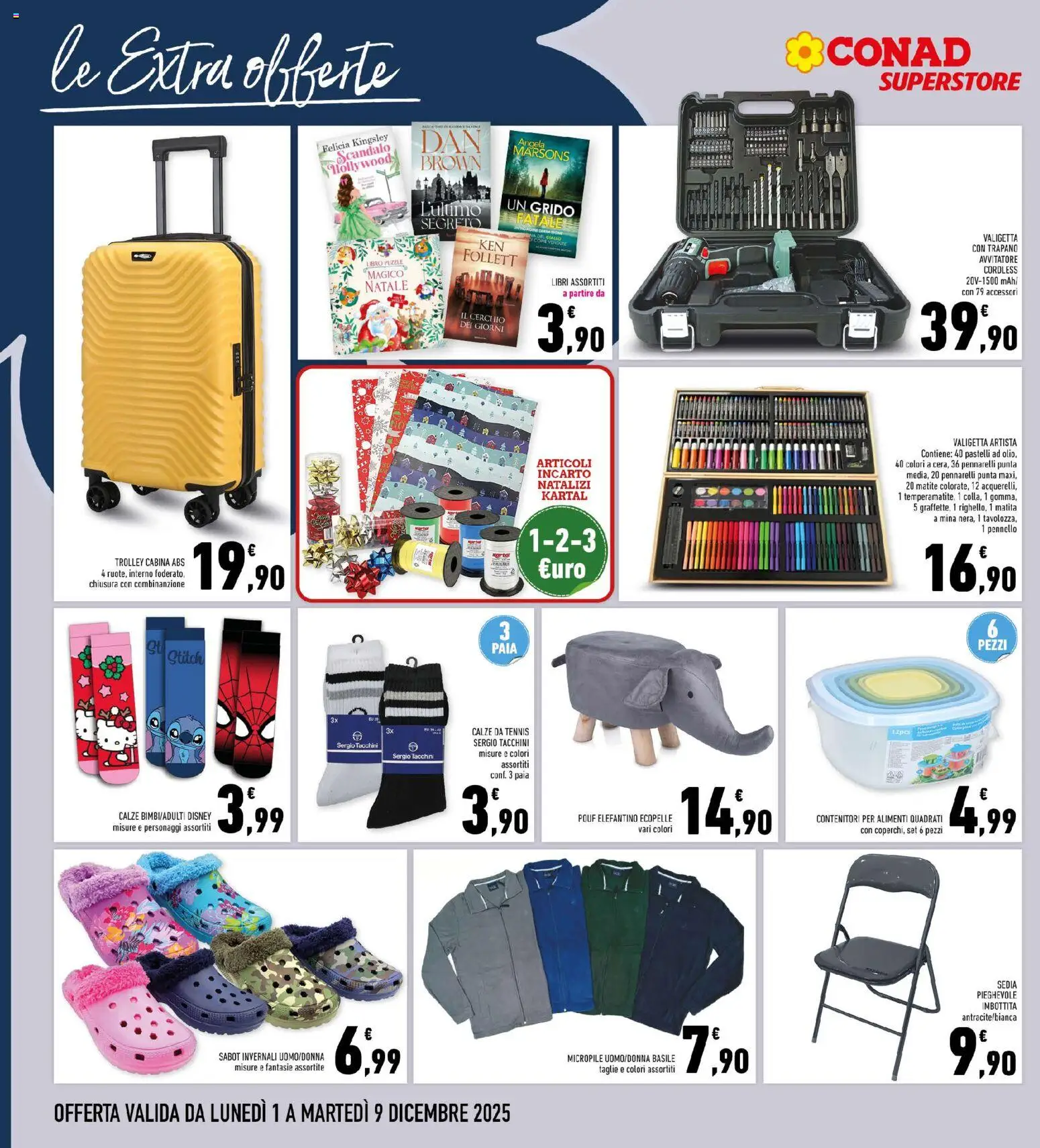 Volantino Conad del 01.12.2025 | Pagina: 26 | Prodotti: Sabot, Pennello, Pastelli, Trolley