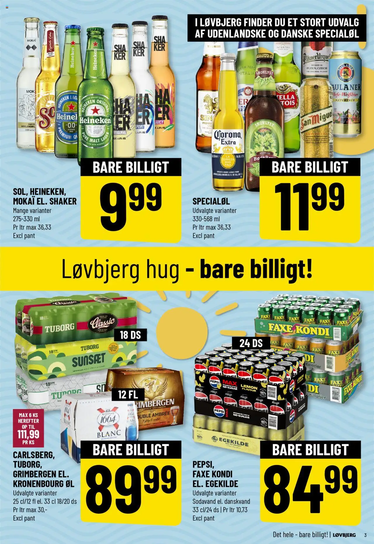 Løvbjerg Tilbudsavis gyldig fra 04.07.2025 | Side: 3 | Produkter: Sodavand, Iogurteira, Faxe Kondi, Pepsi