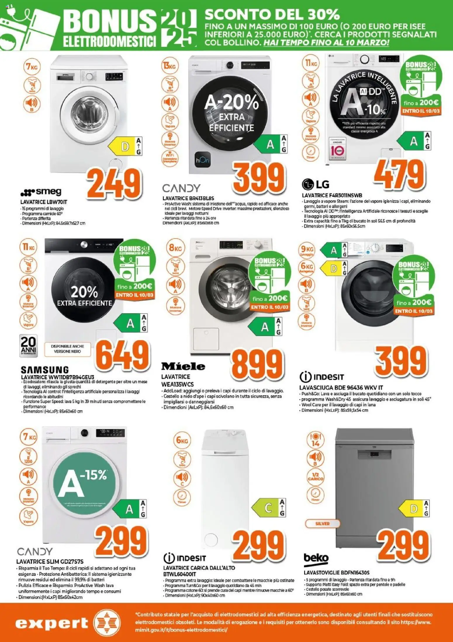 Volantino Expert del 26.02.2026 | Pagina: 11 | Prodotti: Lavasciuga, Lavatrice, Miele, Samsung