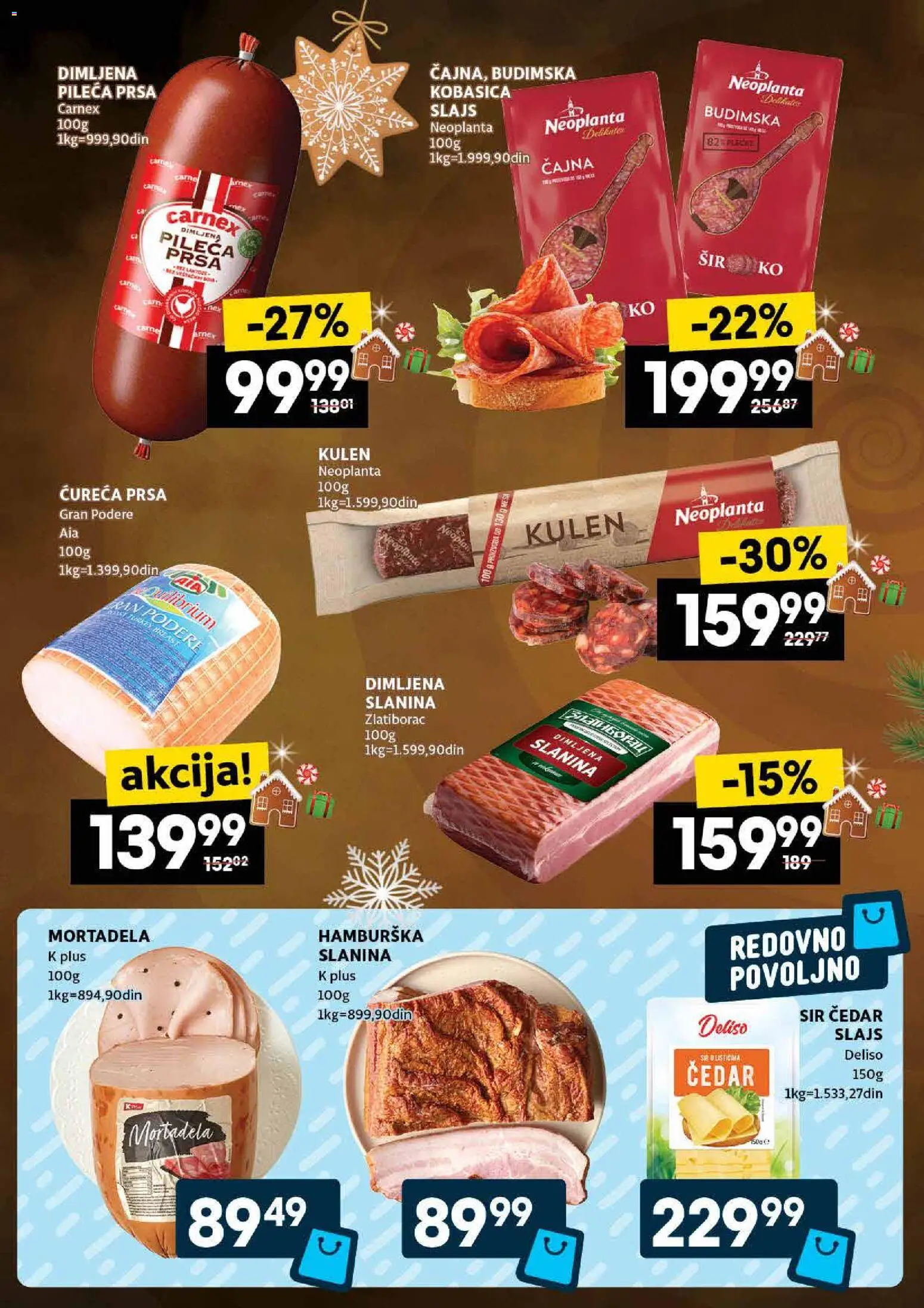 Roda katalog - važi od 04.12.2025 | Strana: 8 | Proizvode: Kulen, Mortadela, Sir, Slanina