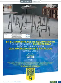 Vista previa Makro - Especial Terrazas válido desde el 09.03.2026 | Página: 13 | Productos: Taburete, Mesa