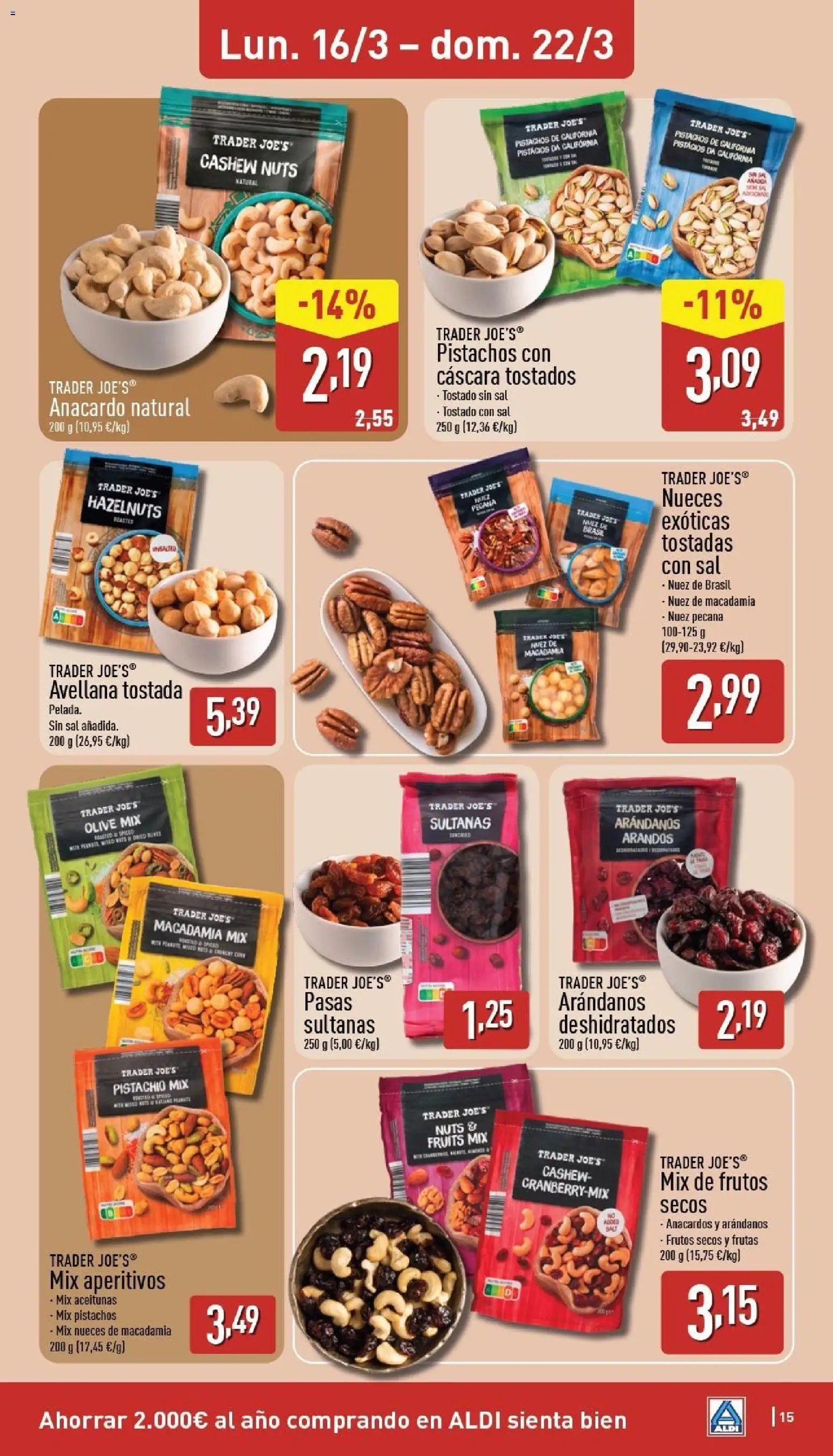 Aldi folleto Canarias │ válido desde el 16.03.2026 | Página: 15 | Productos: Frutos secos