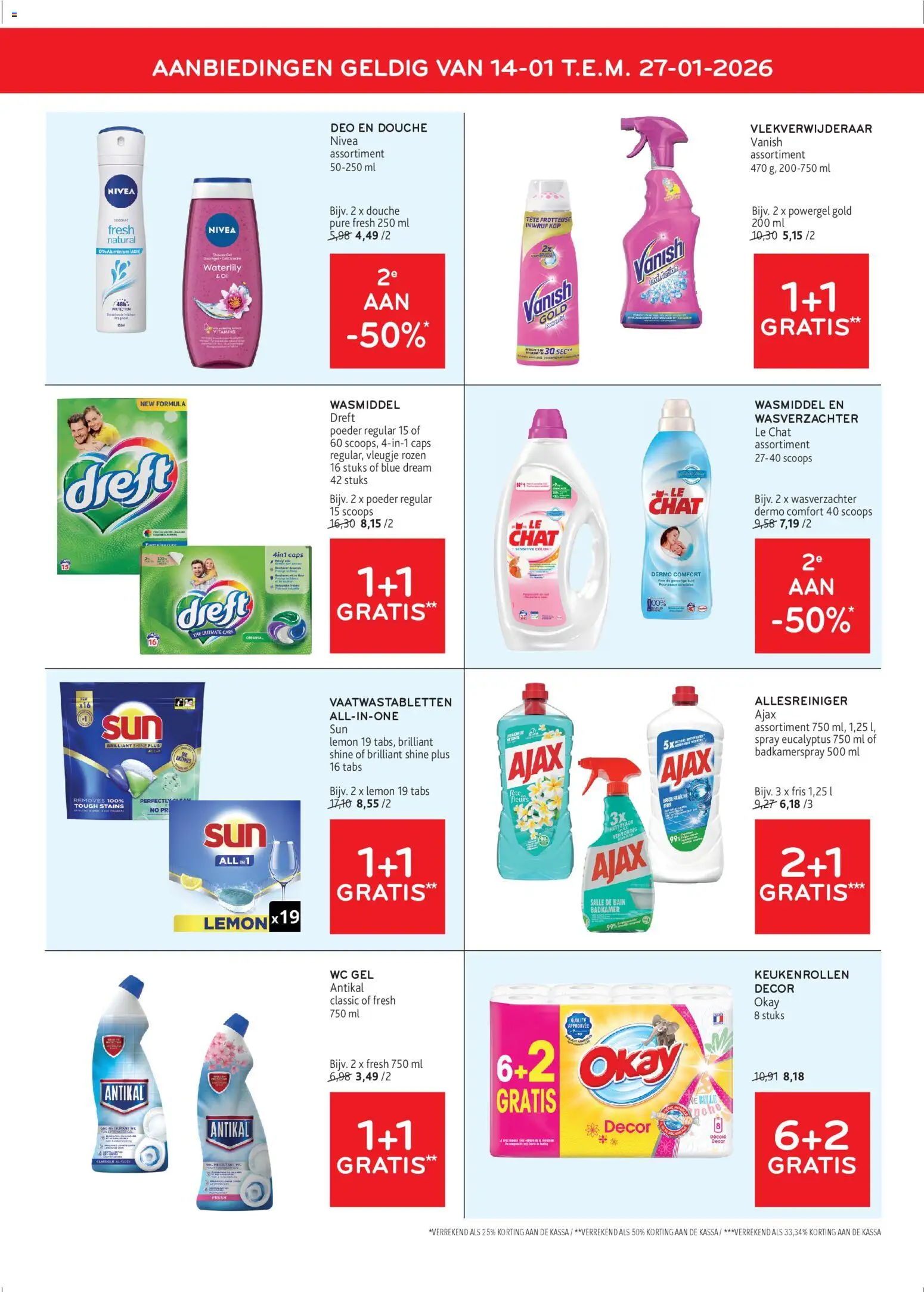 {H1} | Pagina: 11 | Producten: Allesreiniger, Gel, Douche, Wasverzachter