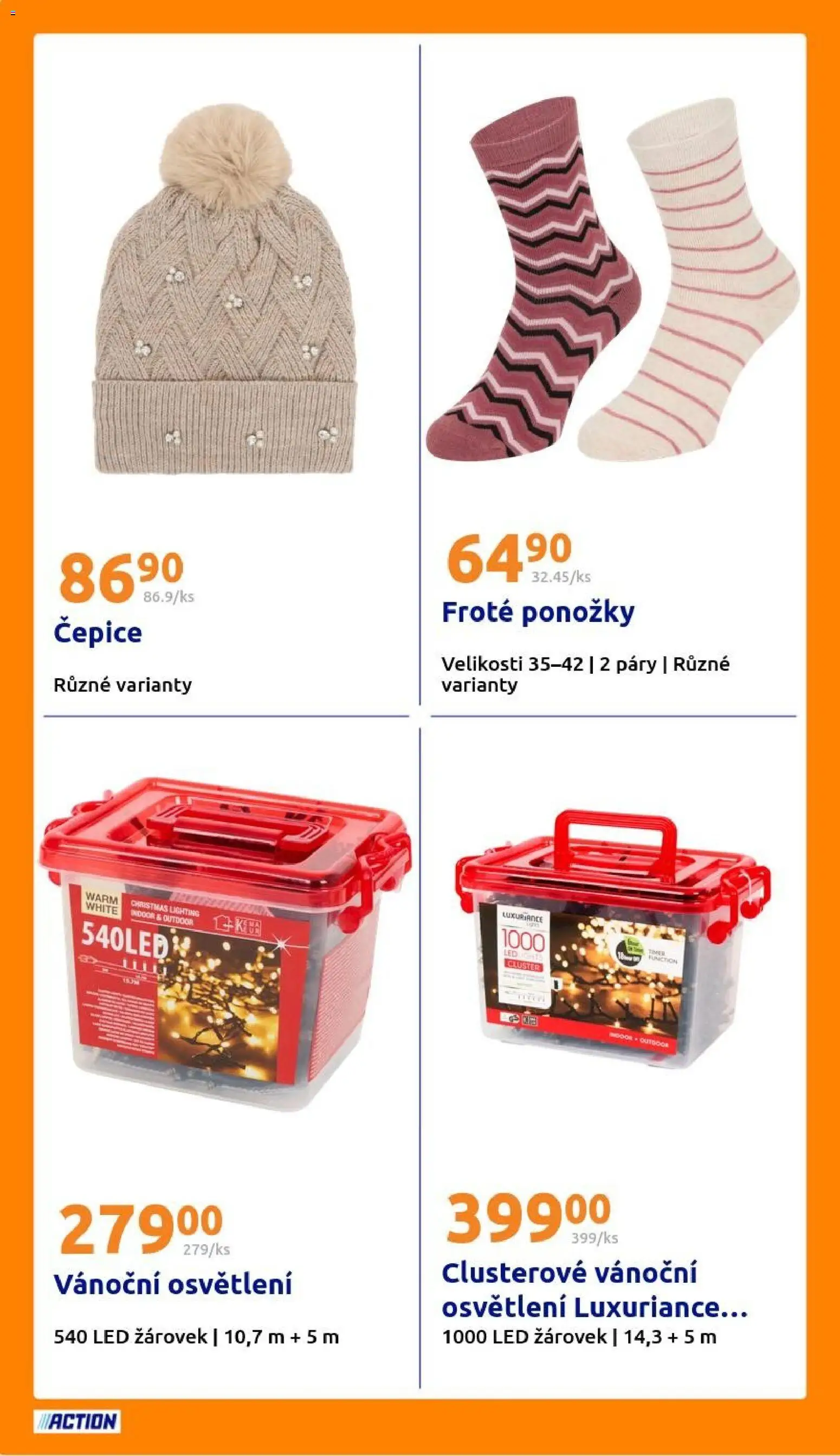 Action leták od 12.11.2025 | Strana: 20 | Produkty: Ponožky, Čepice, LED
