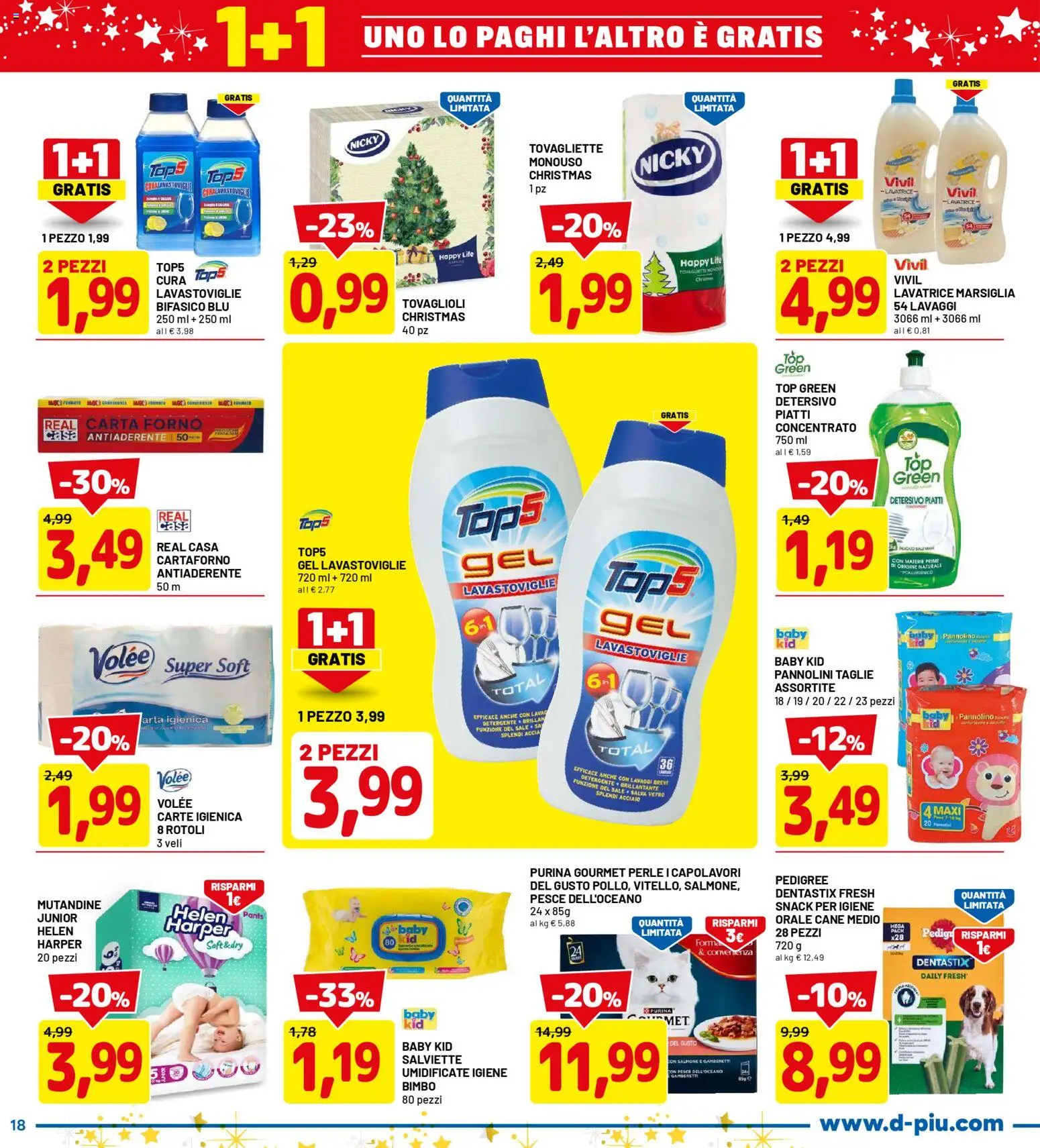 Volantino D Più del 01.12.2025 | Pagina: 18 | Prodotti: Salmone, Pesce, Top, Lavatrice