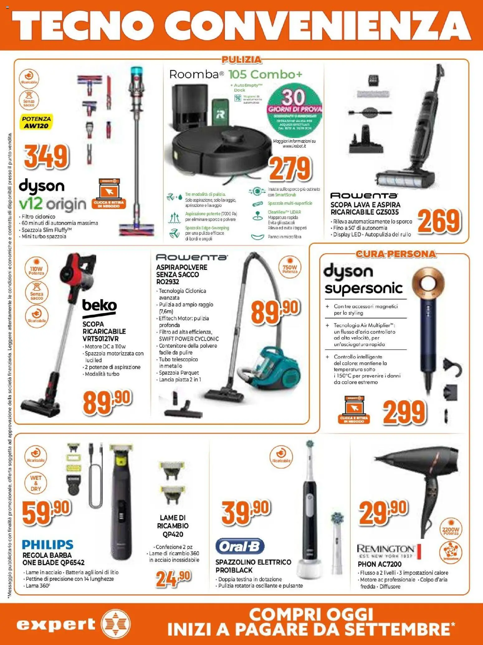Volantino Expert del 26.03.2026 | Pagina: 21 | Prodotti: Spazzolino, Scopa, Aspirapolvere, Dyson