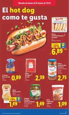 Vista previa Dulano Salchichas Bockwurst con queso, 1 kg, 7,89 €/kg / 6,89 €/kg válido desde el 06.04.2026 | Página: 11 | Productos: Queso, Cerdo, Παγωμένο τσάι, Peso