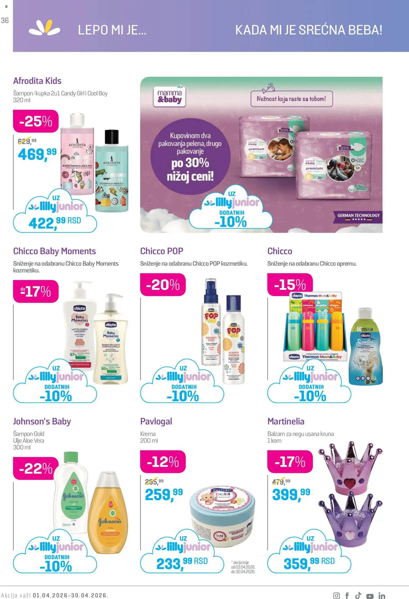 Lilly drogerie katalog - važi od 01.04.2026 | Strana: 36 | Proizvode: Balzam, Krema, Pakovanje, Ulje