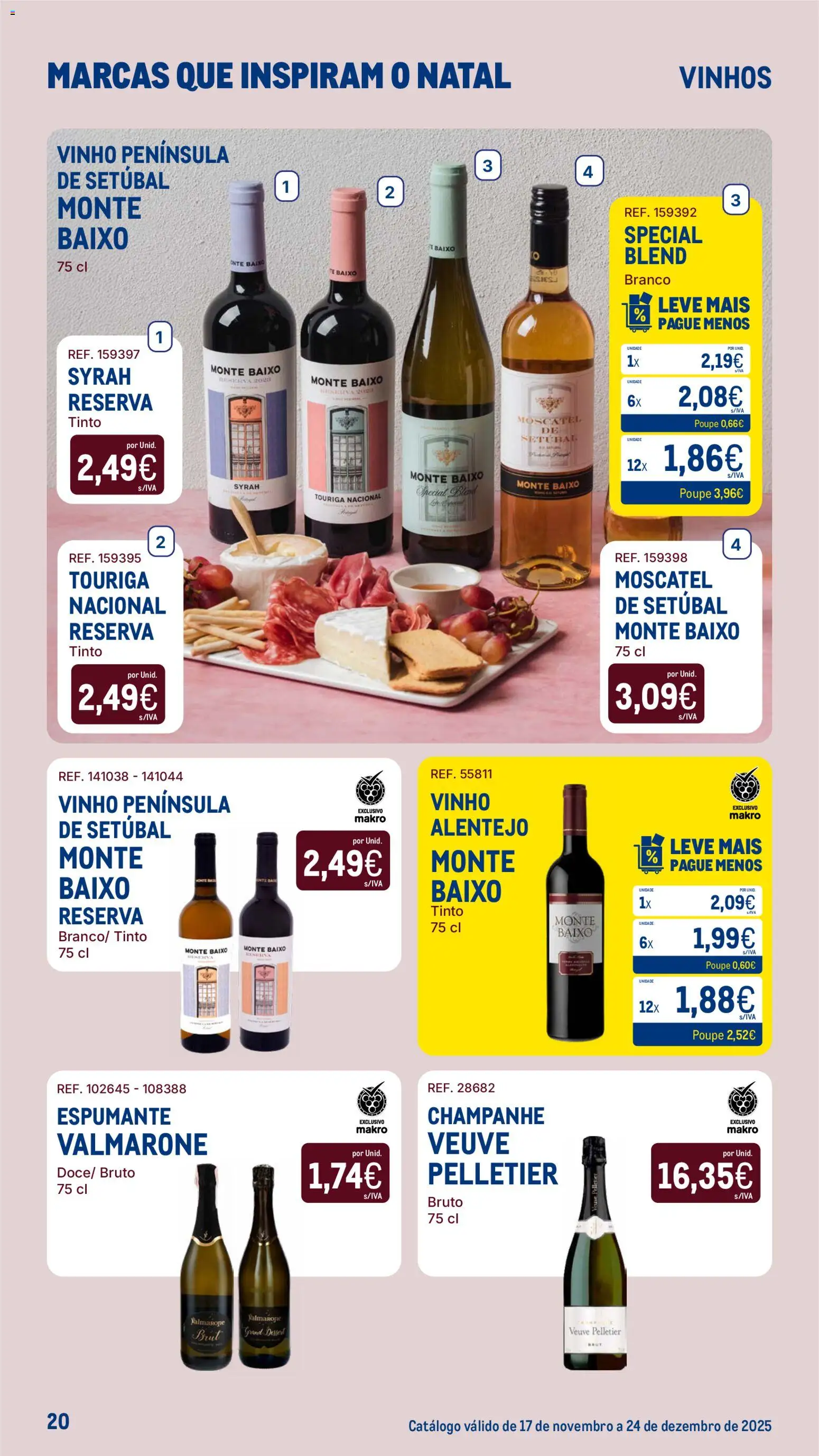 Makro Marcas que Inspiram o Natal │ válido de 17.11.2025 | Página: 20 | Produtos: Espumante, Vinho