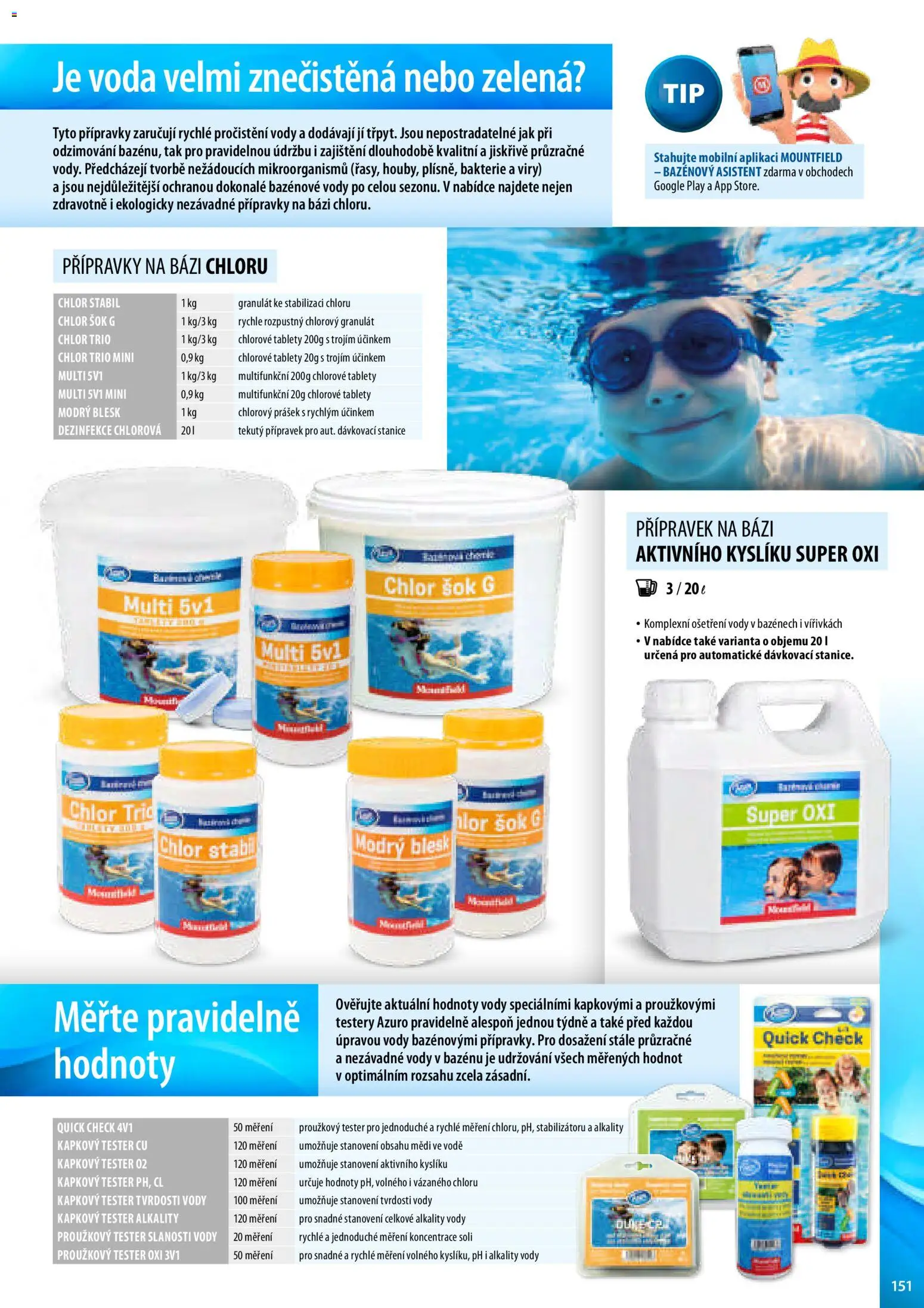 Mountfield katalog od 02.04.2026 | Strana: 151 | Produkty: Voda, Chlor šok
