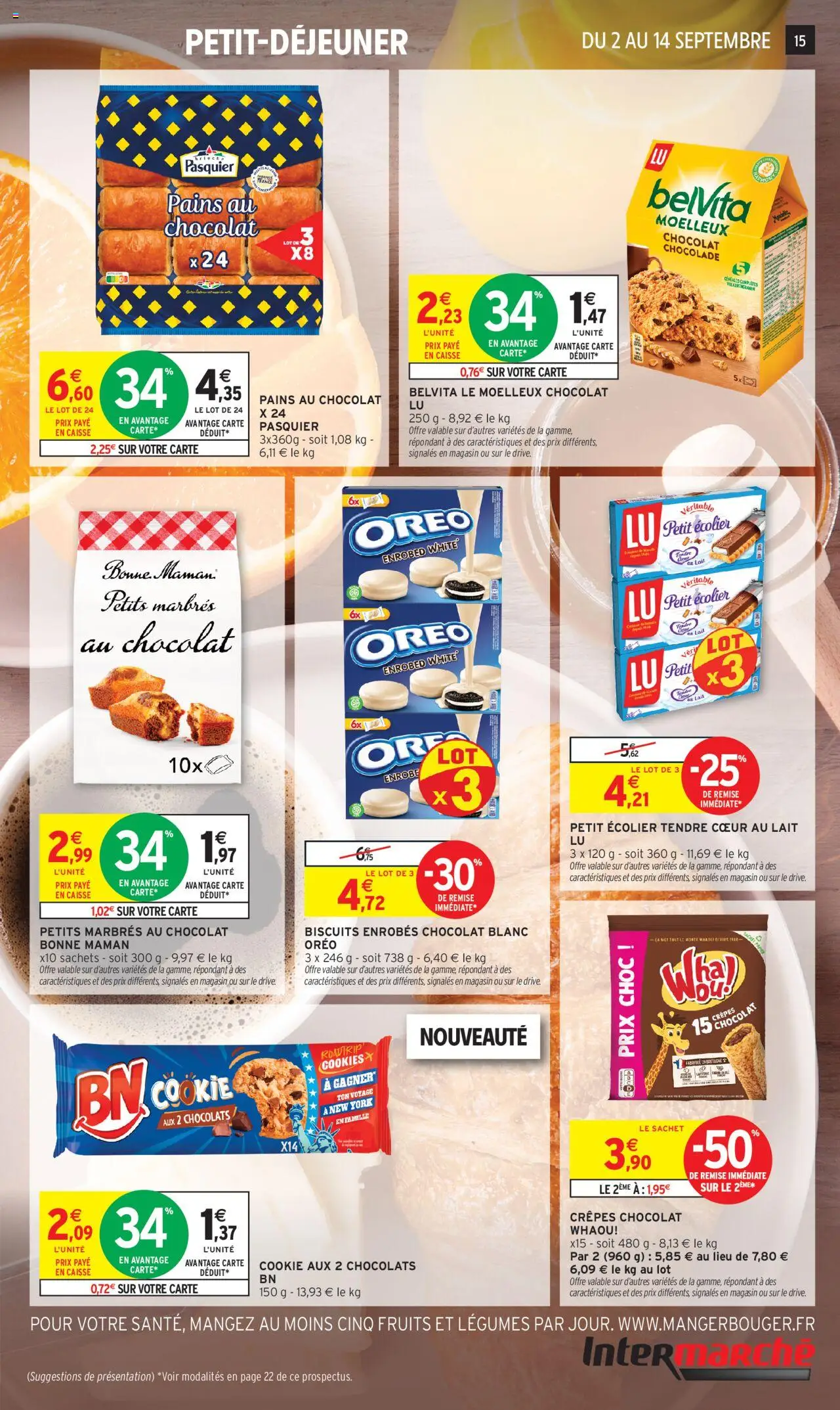  | Page: 15 | Produits: Cookies, Lait, Céréales, Biscuits