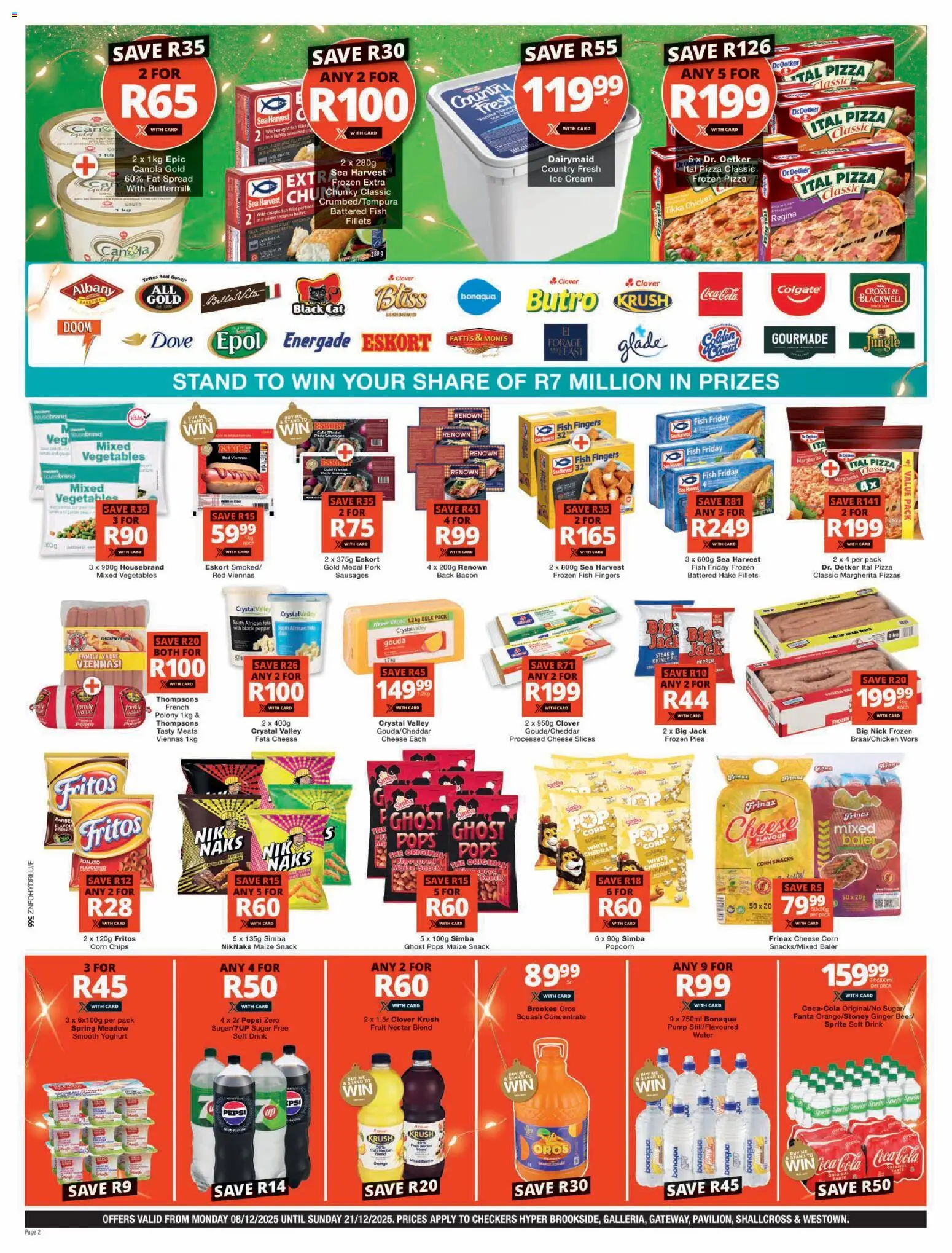 New Checkers catalogue – valid from 08.12.2025 | Page: 2 | Products: Corn, Steak, Squash, Fruit