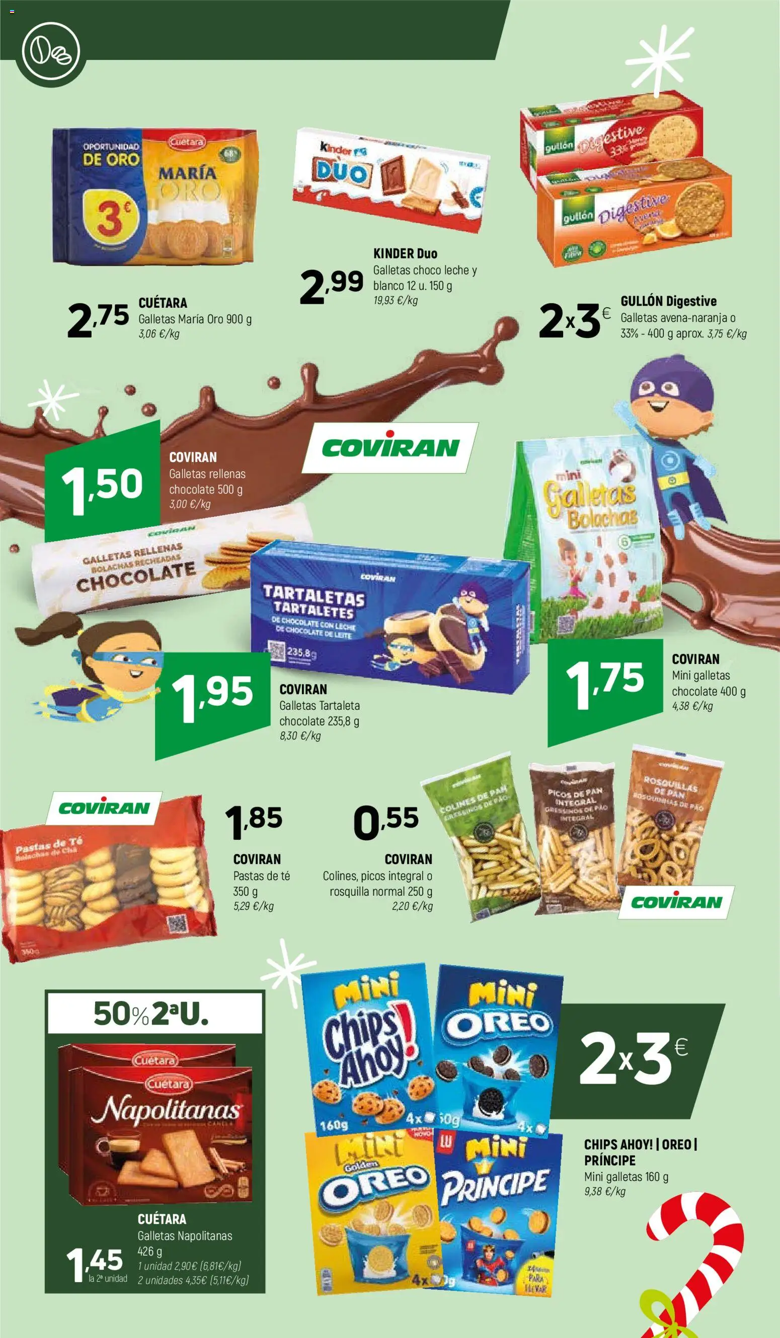 Coviran - Asturias │ válido desde el 02.12.2025 | Página: 16 | Productos: Chocolate, Té, Chocolate con leche, Galletas rellenas